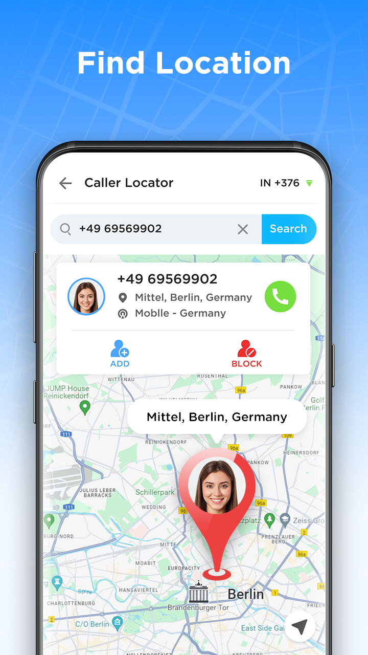 اسکرین شات 2 برنامه Mobile Number Location App