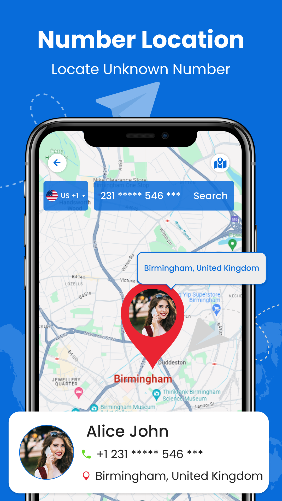 اسکرین شات 1 برنامه Phone Number Tracker