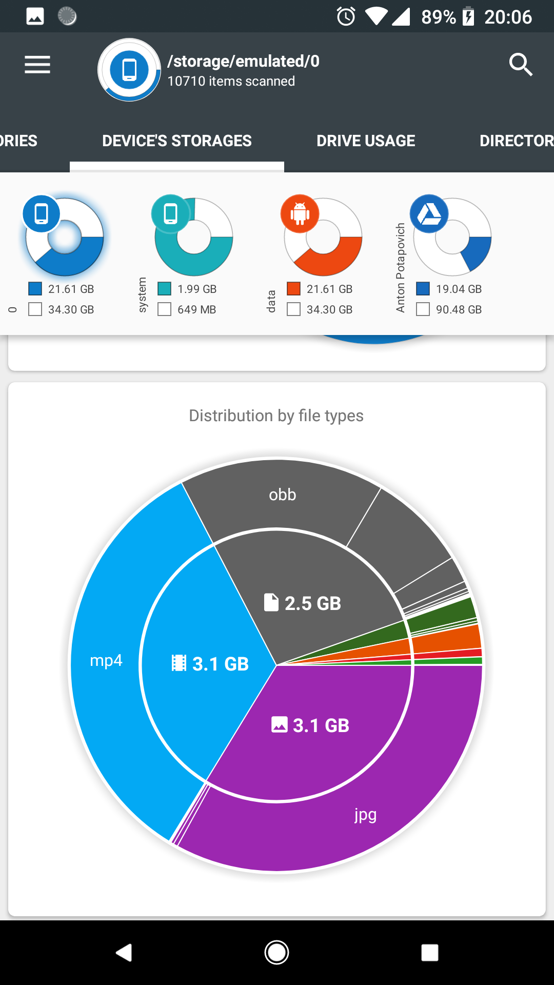 اسکرین شات 2 برنامه Storage Analyzer & Disk Usage