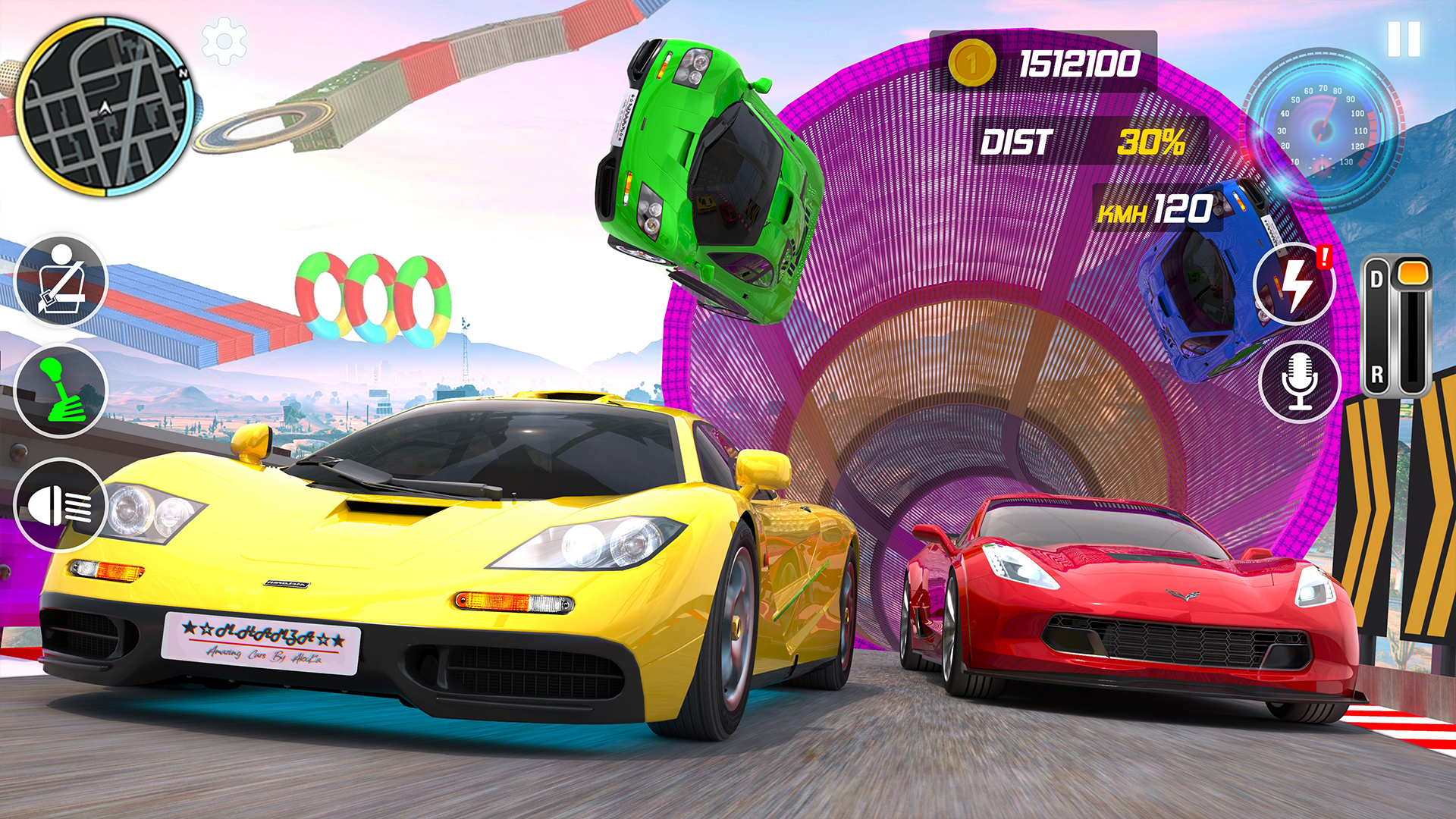 اسکرین شات 3 برنامه Crazy Driving Car Game