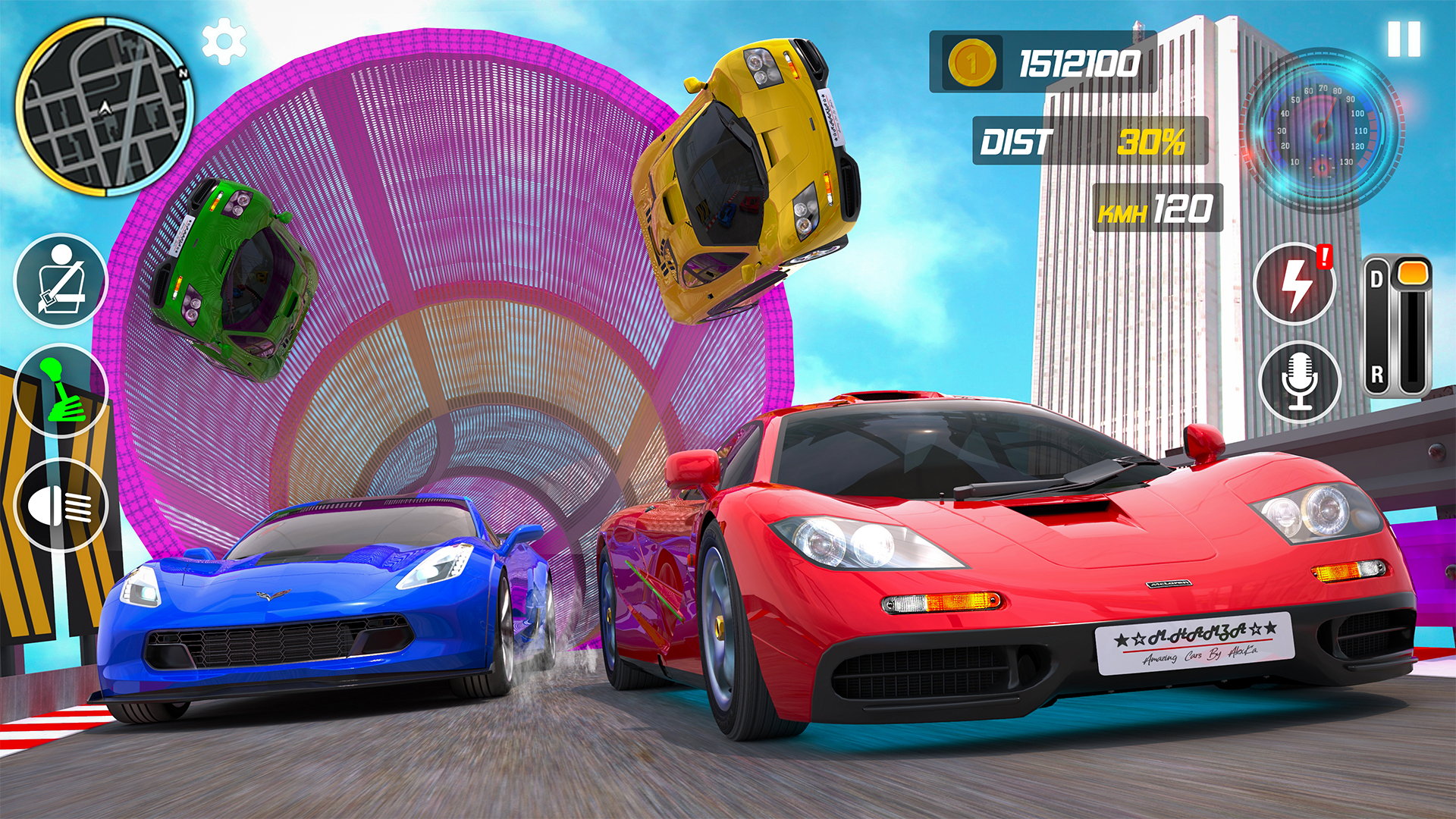 اسکرین شات 2 برنامه Crazy Driving Car Game