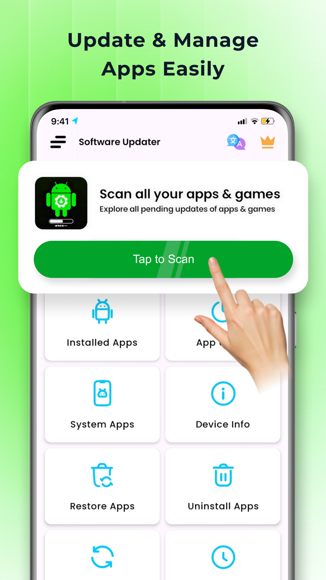 اسکرین شات 1 برنامه Software update phone updates