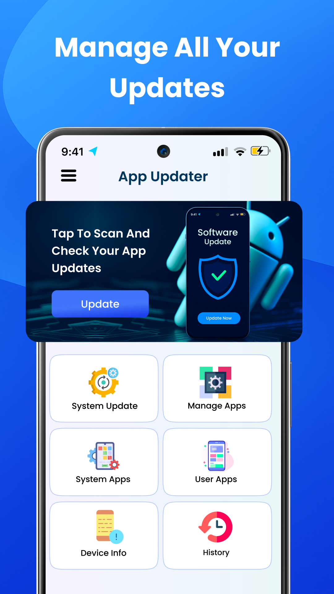 اسکرین شات 2 برنامه Software Update - Phone Update