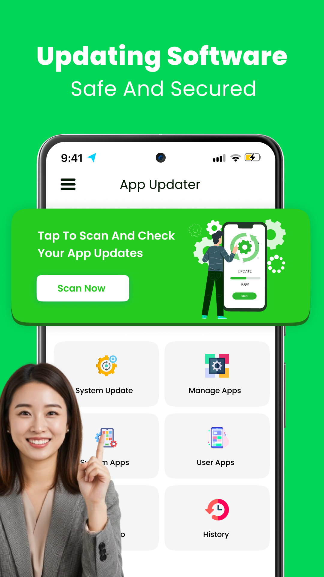 اسکرین شات 1 برنامه Software Update - Phone Update