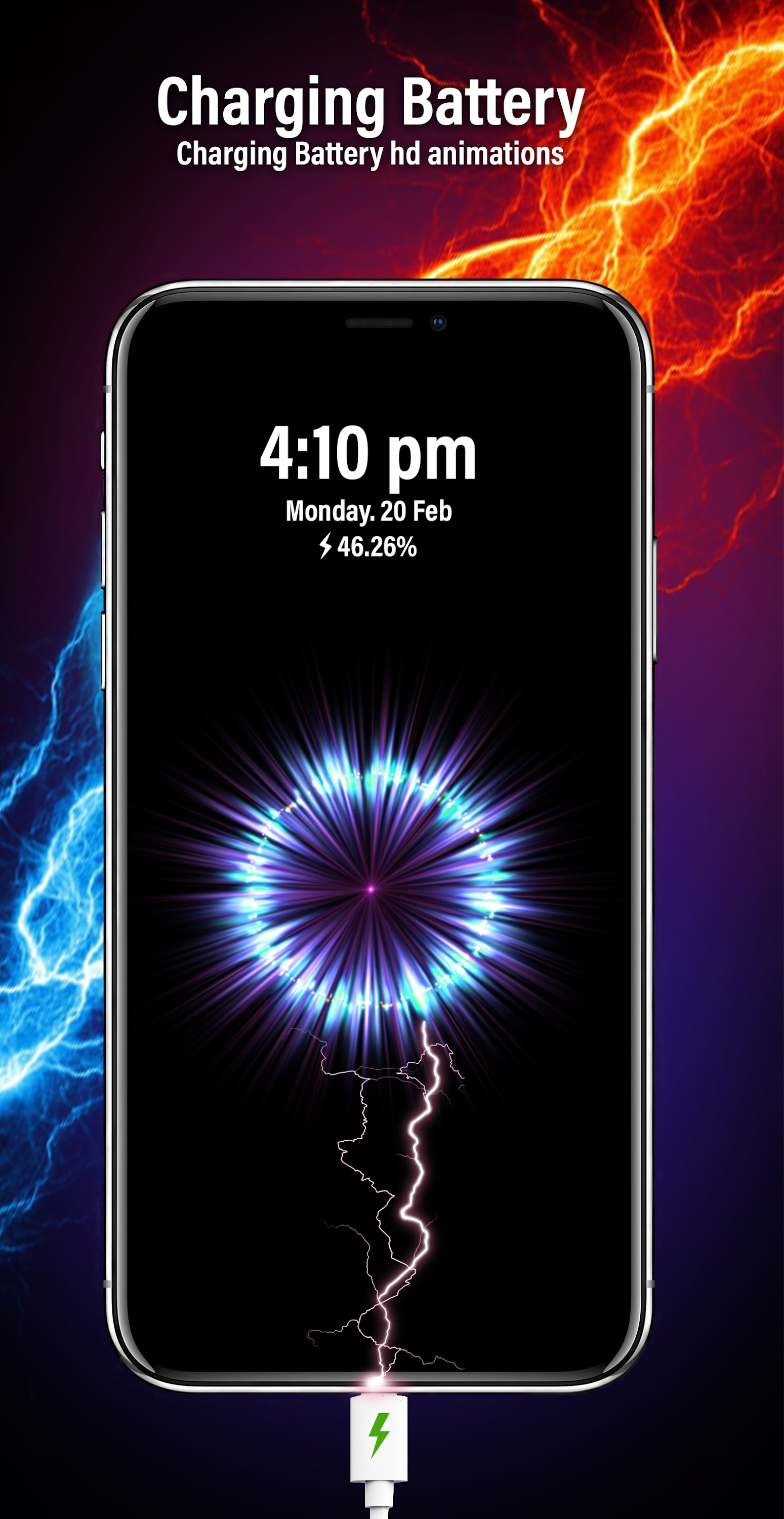 اسکرین شات 1 برنامه Battery Charging Animation 3D