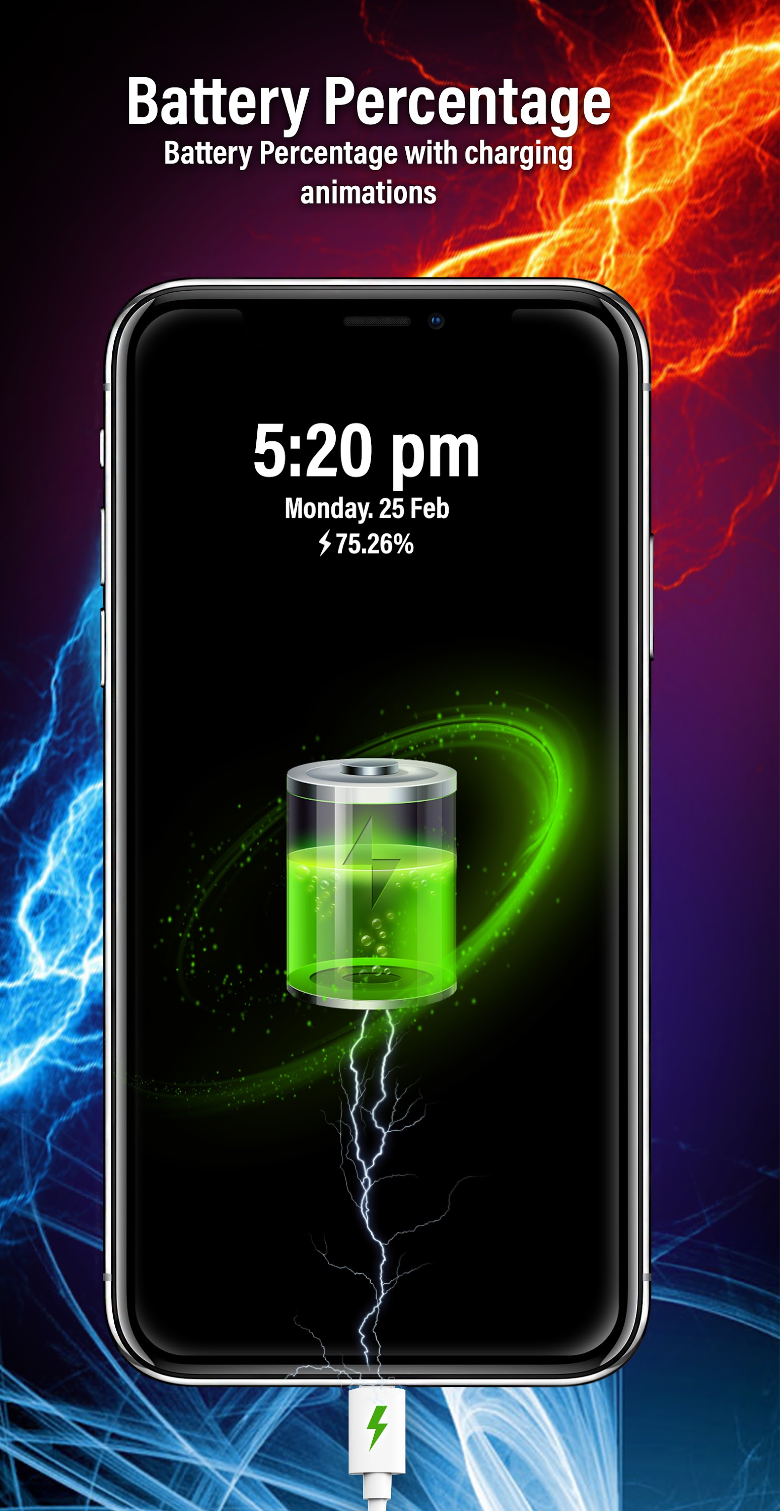 اسکرین شات 4 برنامه Battery Charging Animation 3D