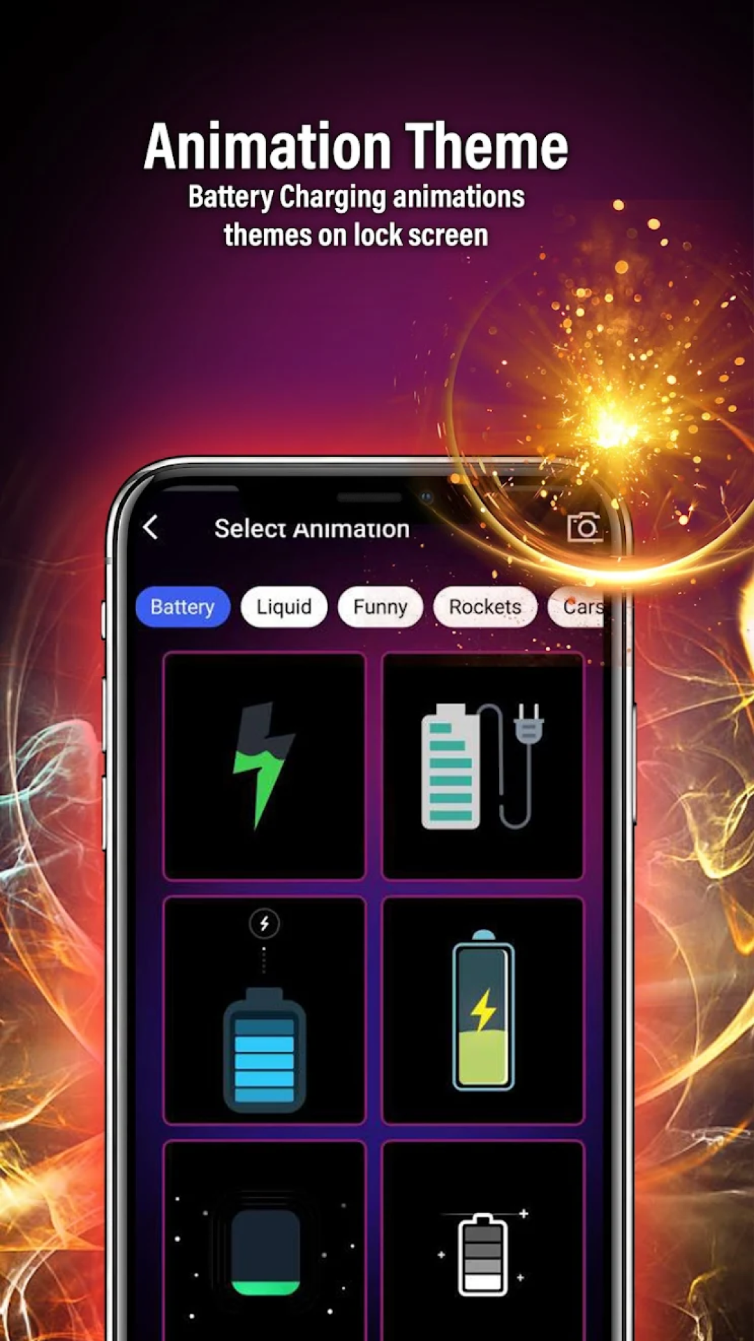 اسکرین شات 5 برنامه Battery Charging Animation 3D