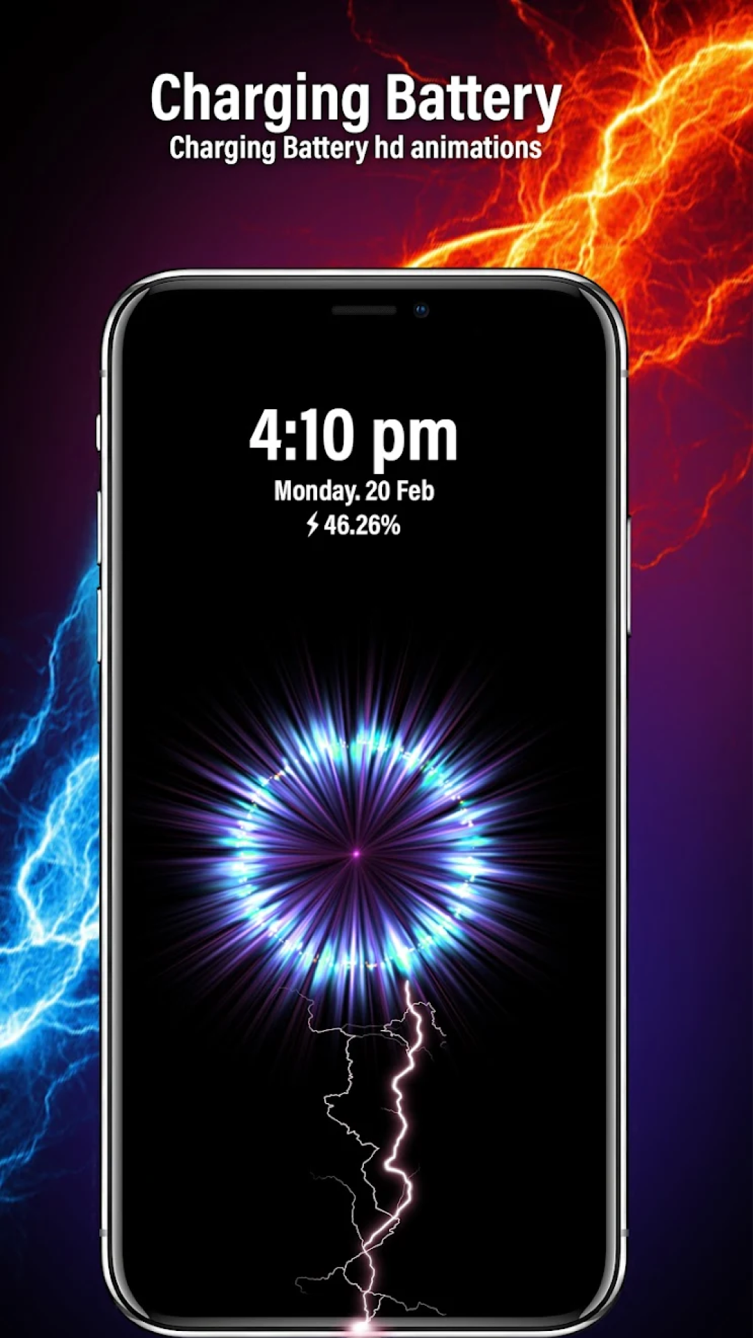 اسکرین شات 1 برنامه Battery Charging Animation 3D