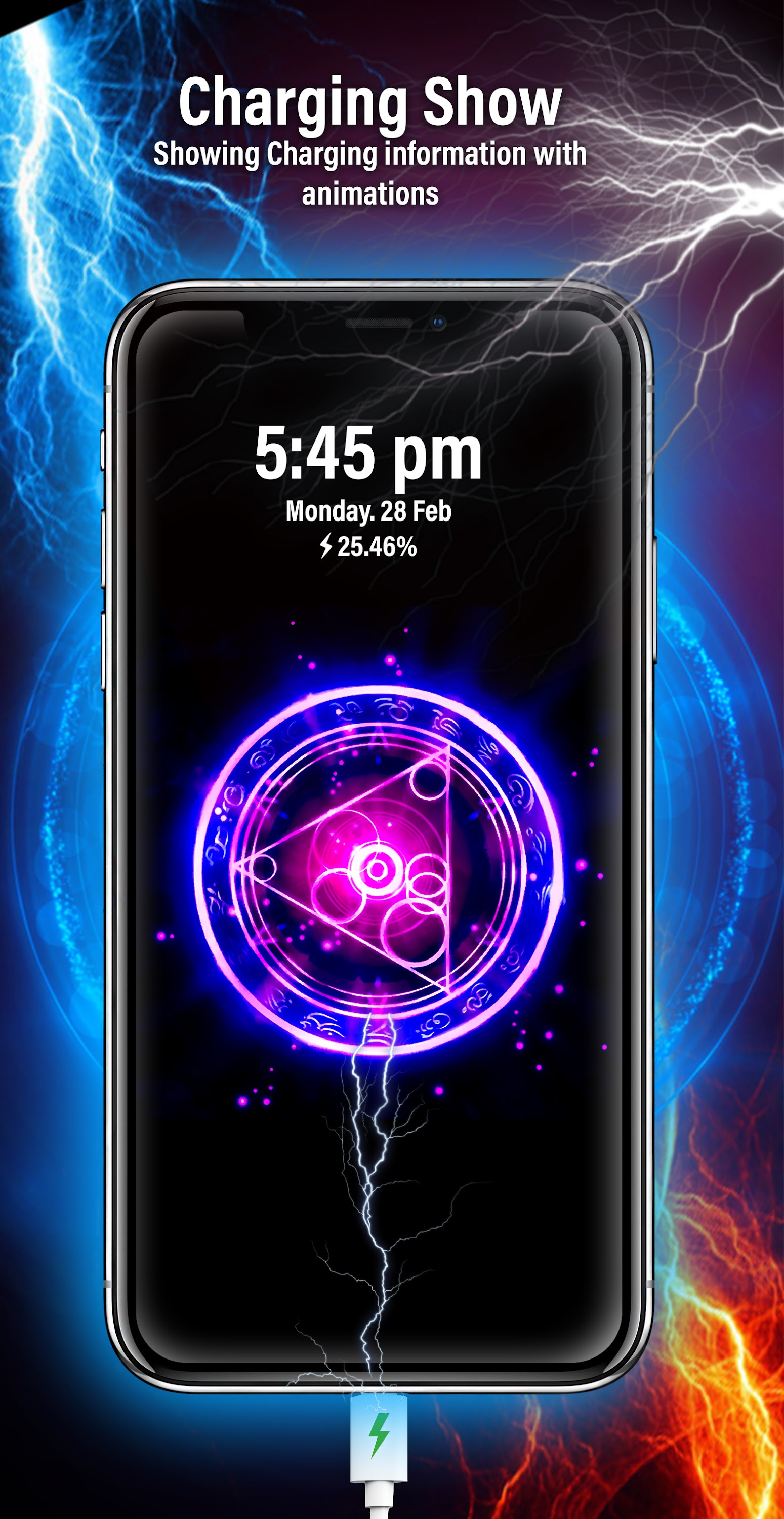 اسکرین شات 2 برنامه Battery Charging Animation 3D