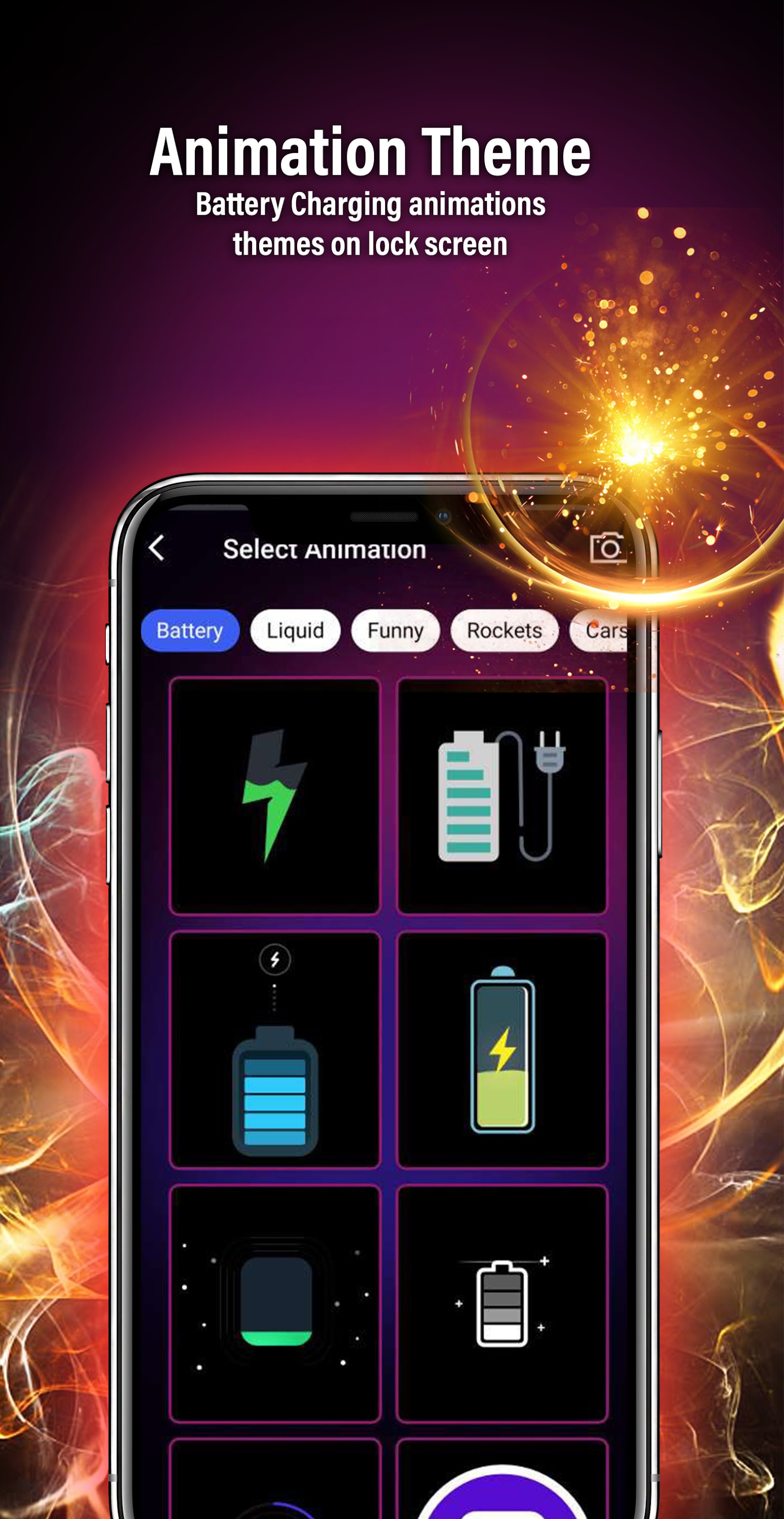 اسکرین شات 5 برنامه Battery Charging Animation 3D