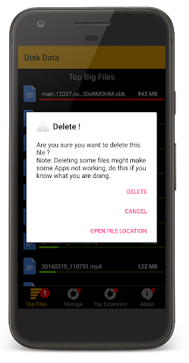اسکرین شات برنامه Storage Space GB Scan (Disk Data) 2