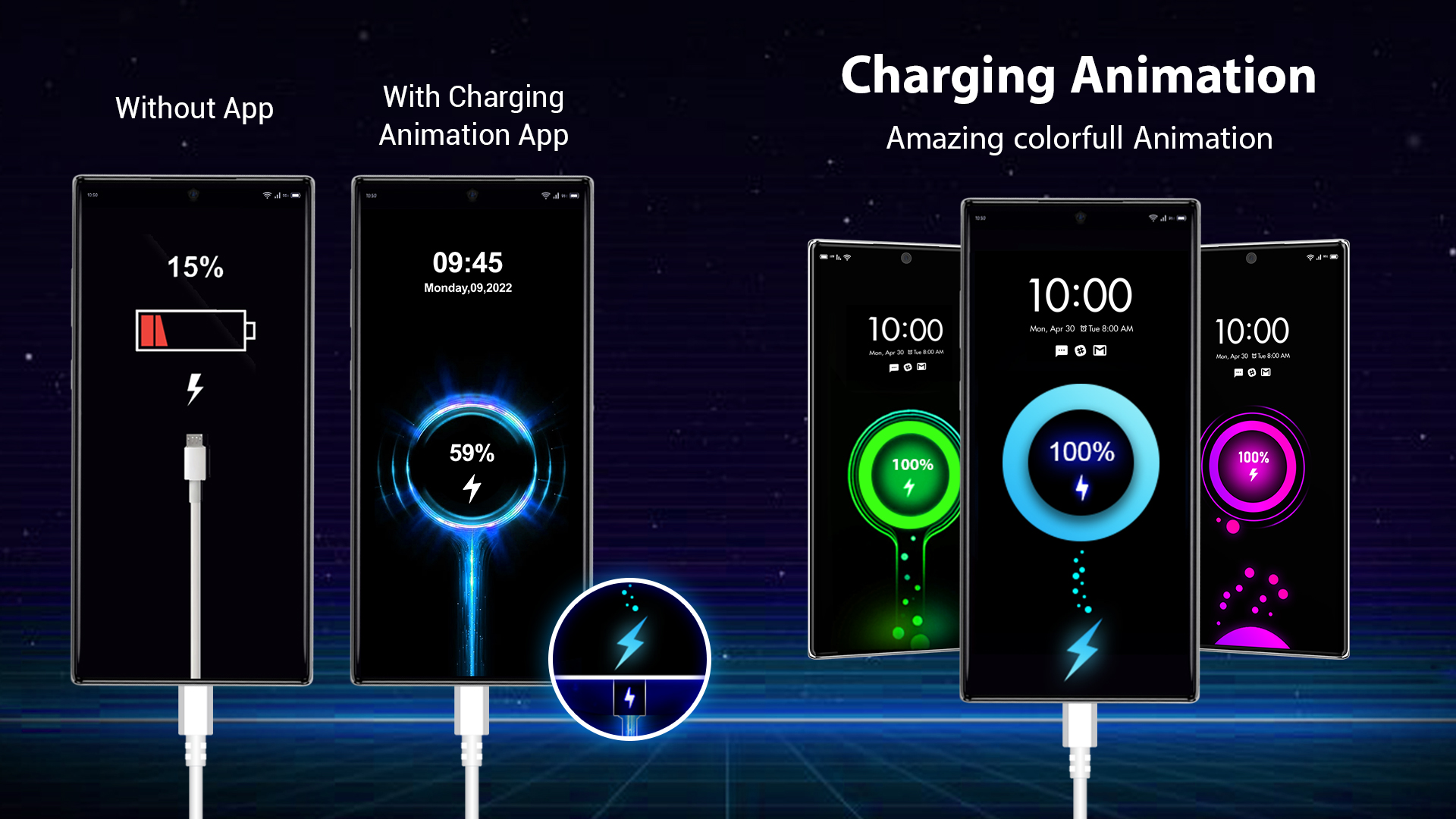 اسکرین شات 3 برنامه Battery Charging Animation
