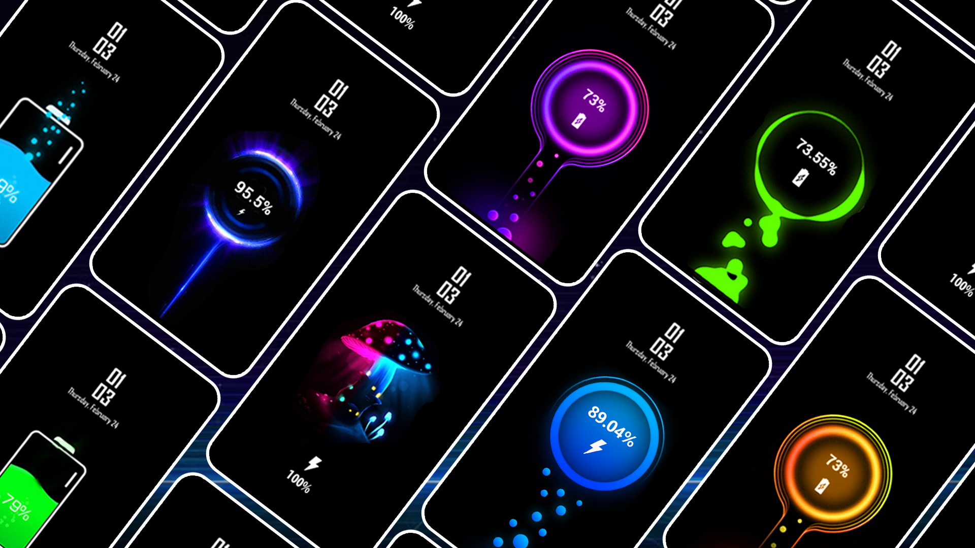 اسکرین شات 1 برنامه Battery Charging Animation