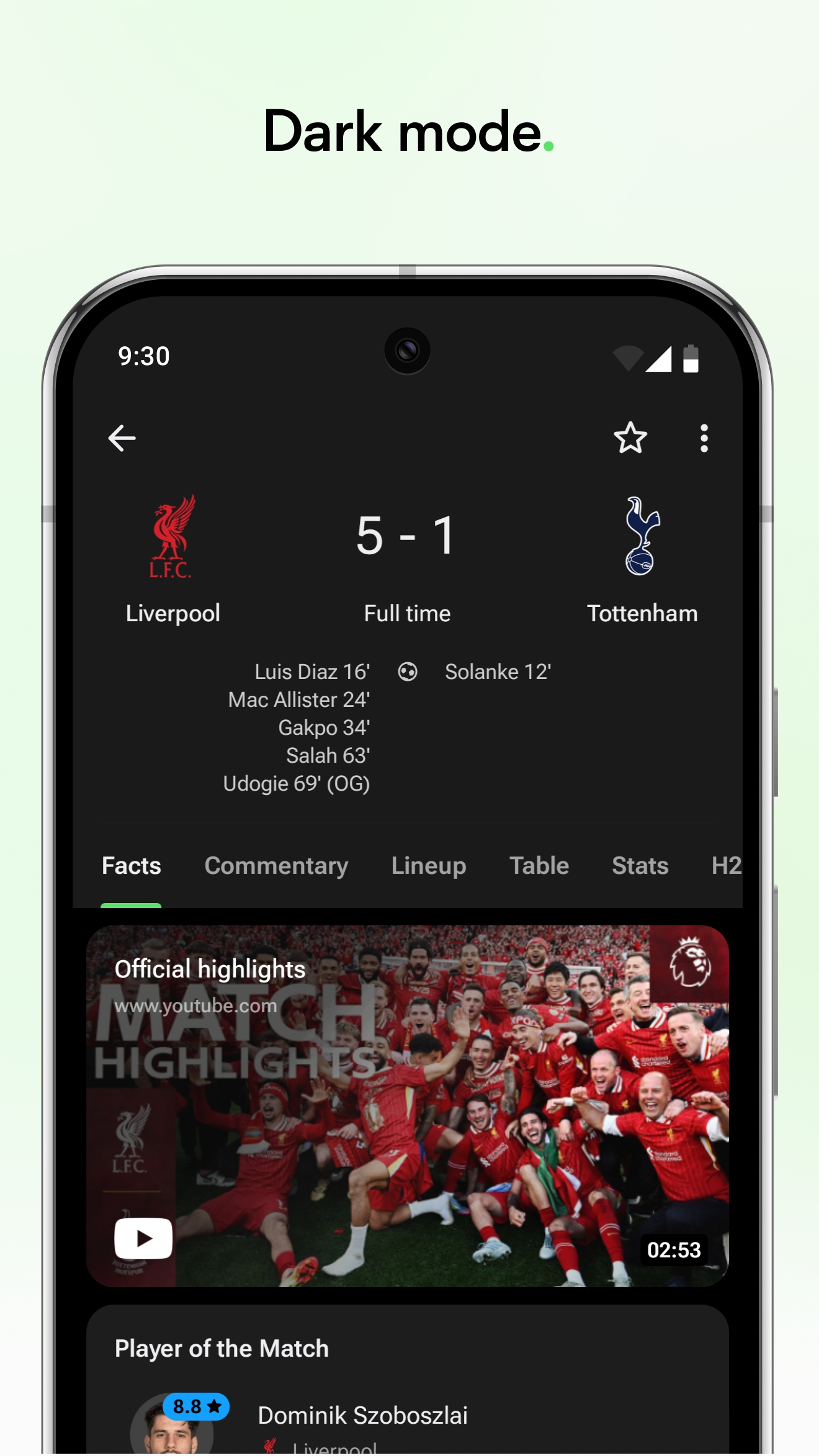 اسکرین شات 4 برنامه FotMob - Soccer Live Scores
