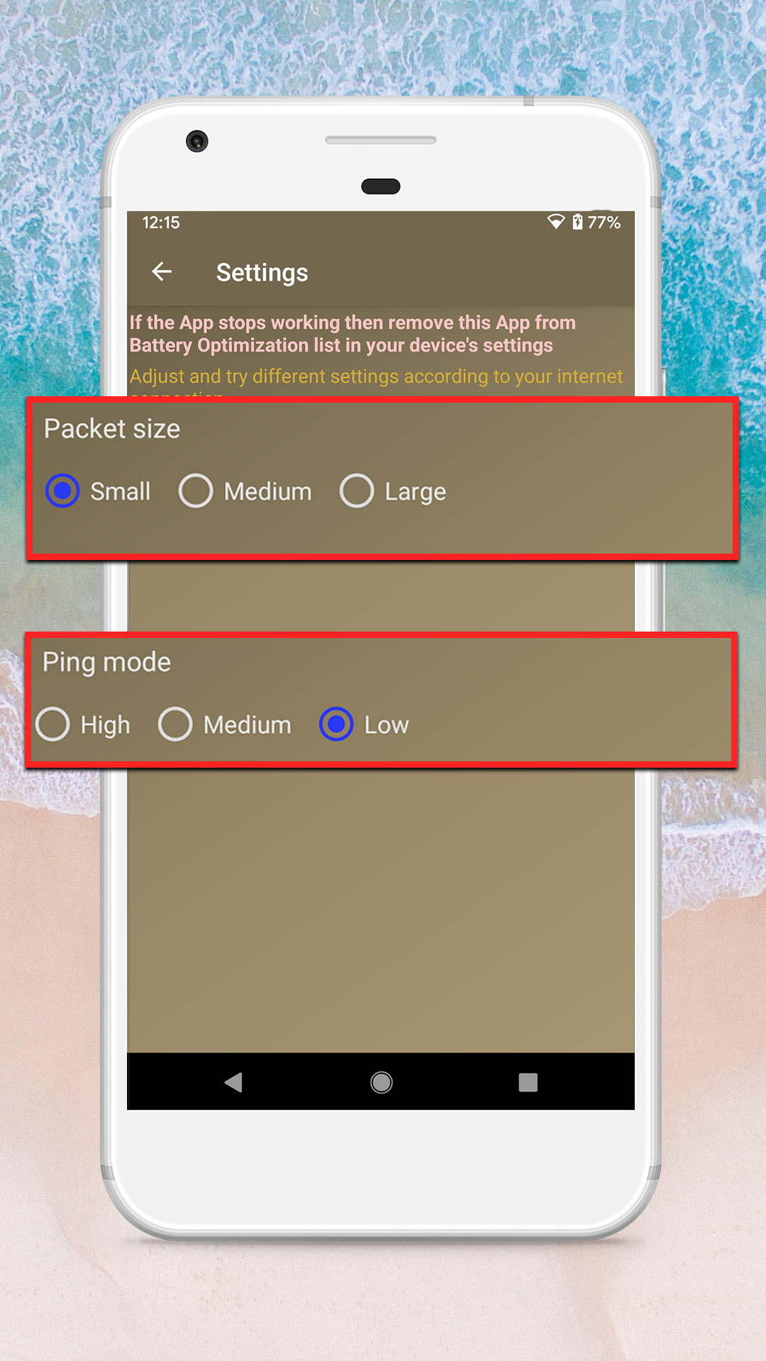 اسکرین شات 3 برنامه Mobile Gaming Ping : Anti Lag