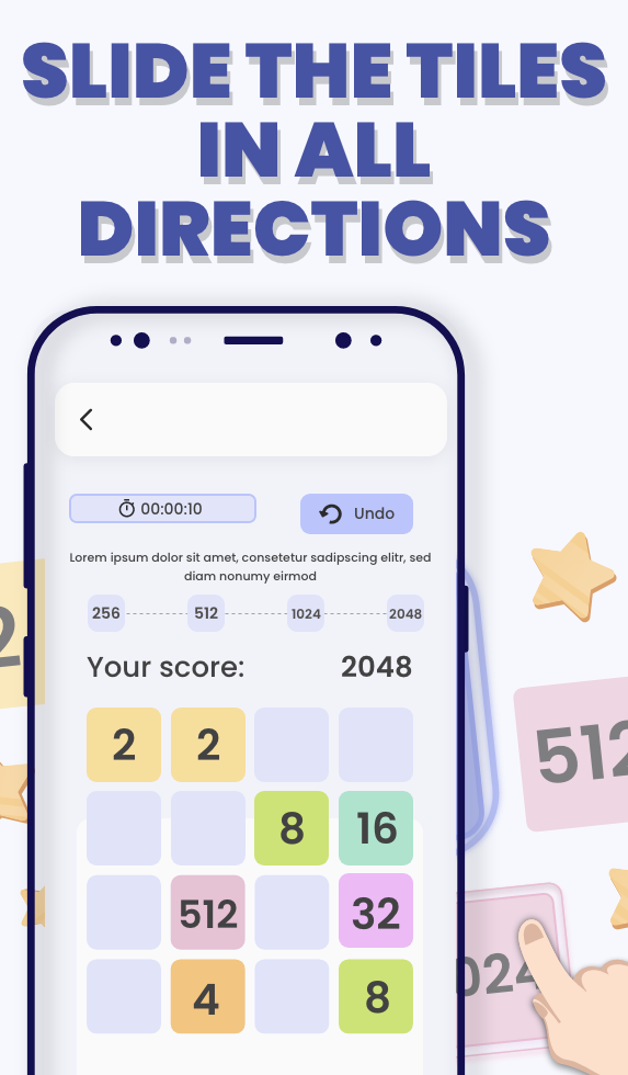 اسکرین شات 2 بازی 2048 Merge: Puzzle Challenge