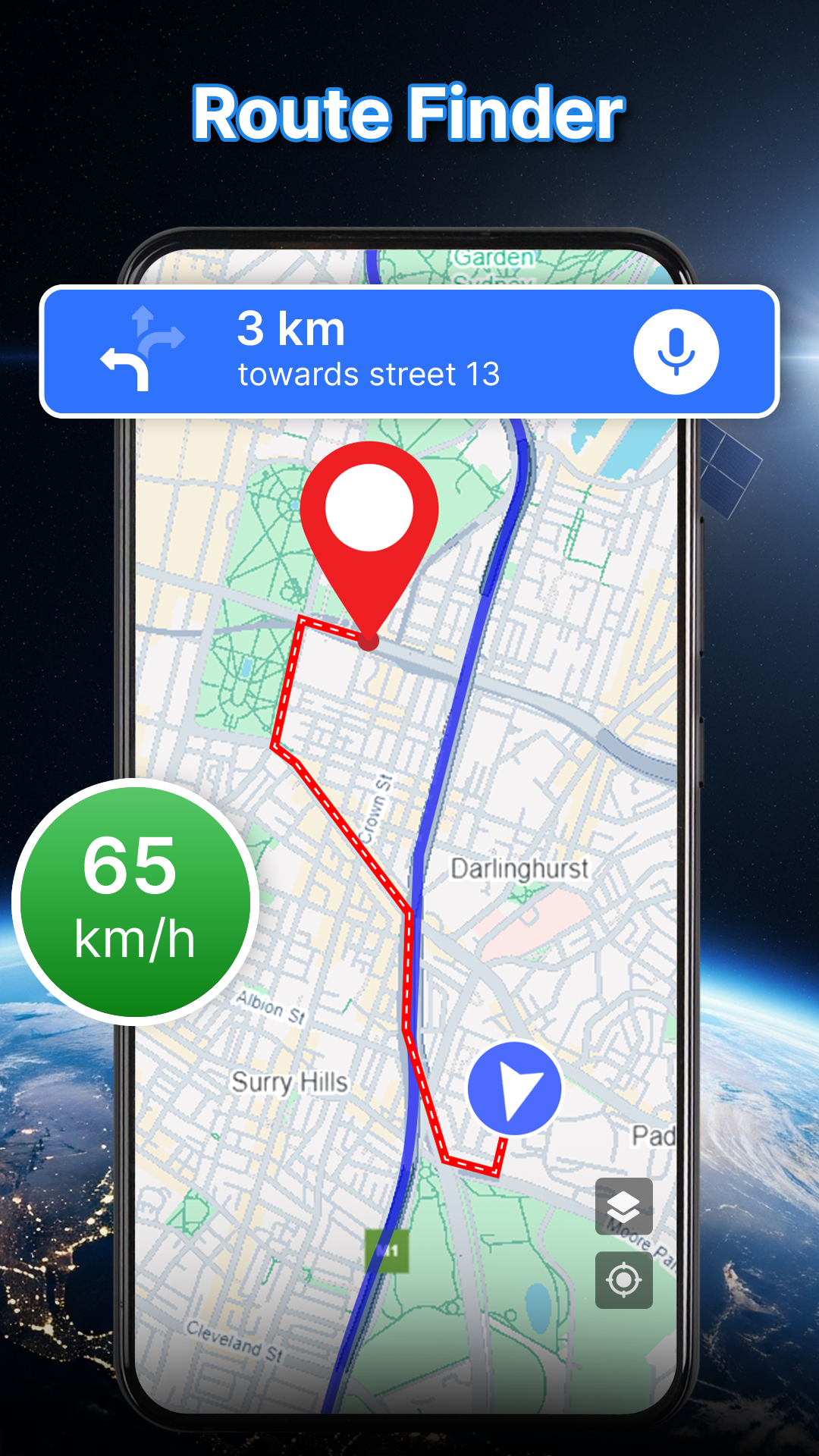 اسکرین شات 2 برنامه GPS Route Map Navigation
