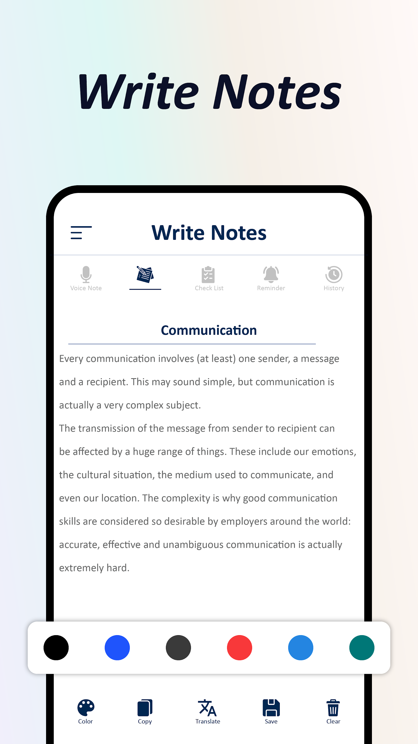 اسکرین شات 2 برنامه Voice Notepad - Speech to Text