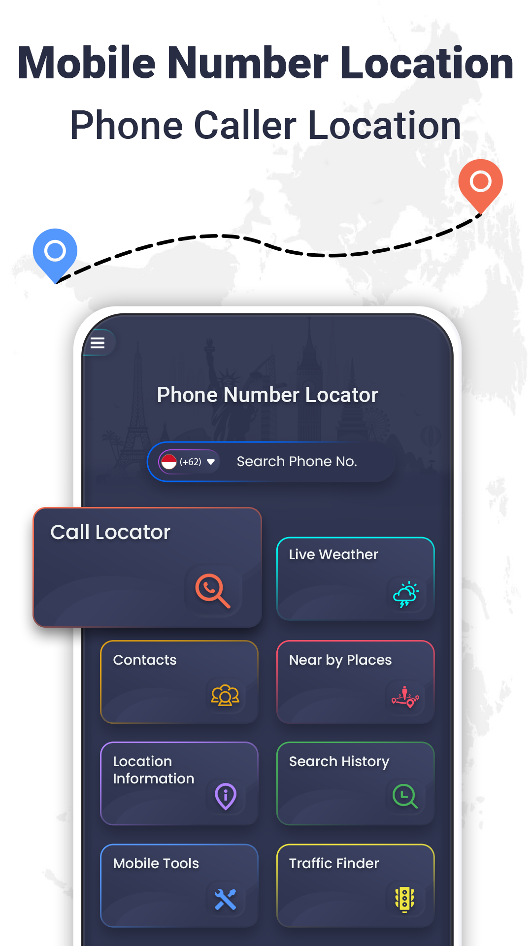 اسکرین شات 3 برنامه Find Mobile Number Location