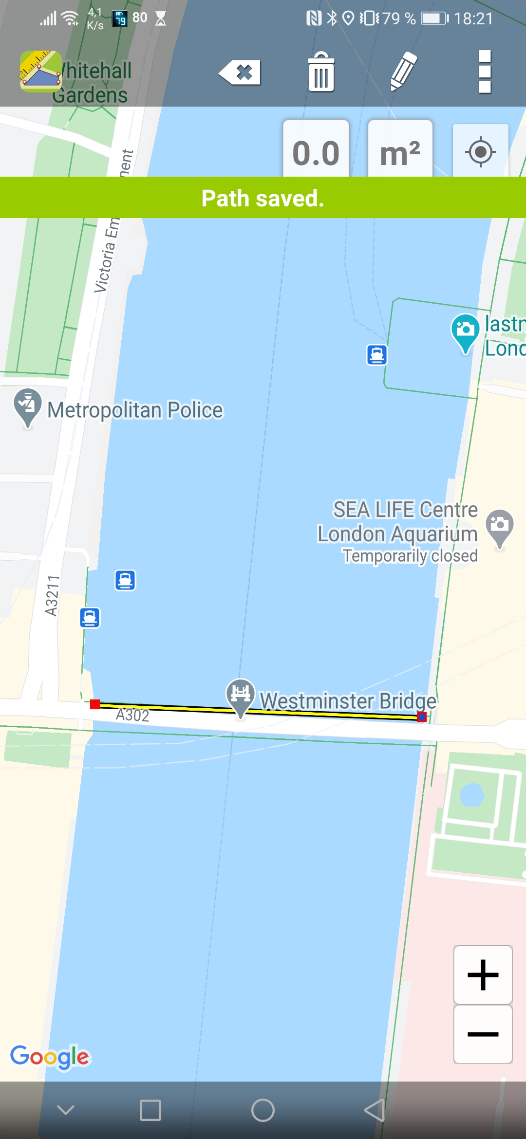 اسکرین شات 4 برنامه Maps Ruler Area Calculator