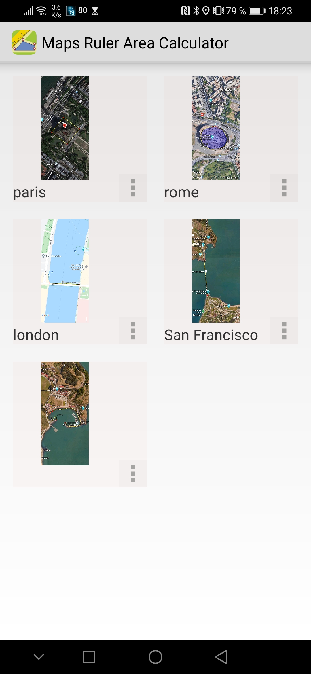 اسکرین شات 6 برنامه Maps Ruler Area Calculator