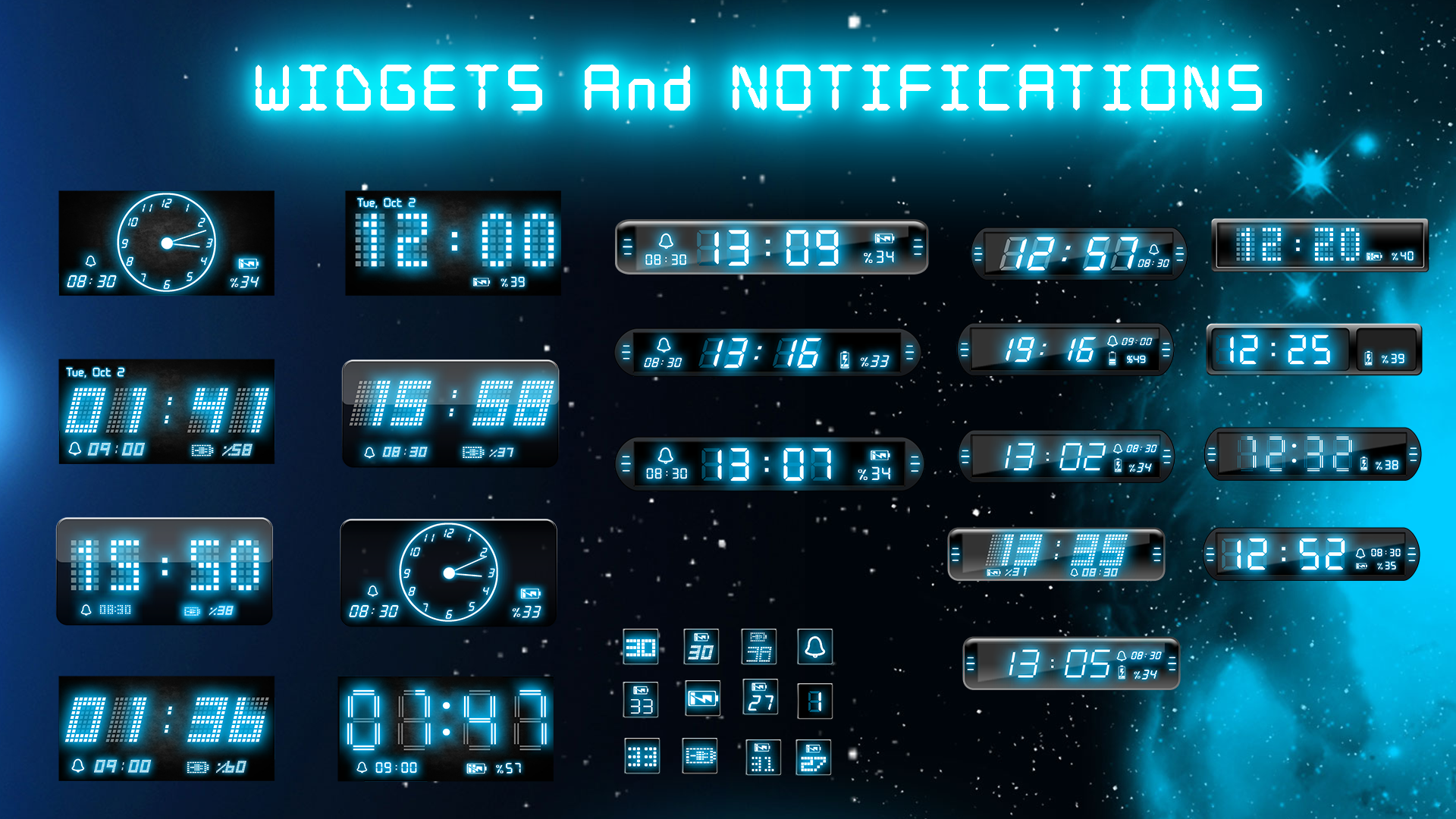 اسکرین شات 2 برنامه Alarm Clock Neon