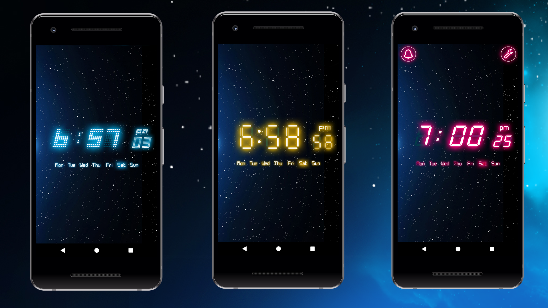 اسکرین شات 1 برنامه Alarm Clock Neon