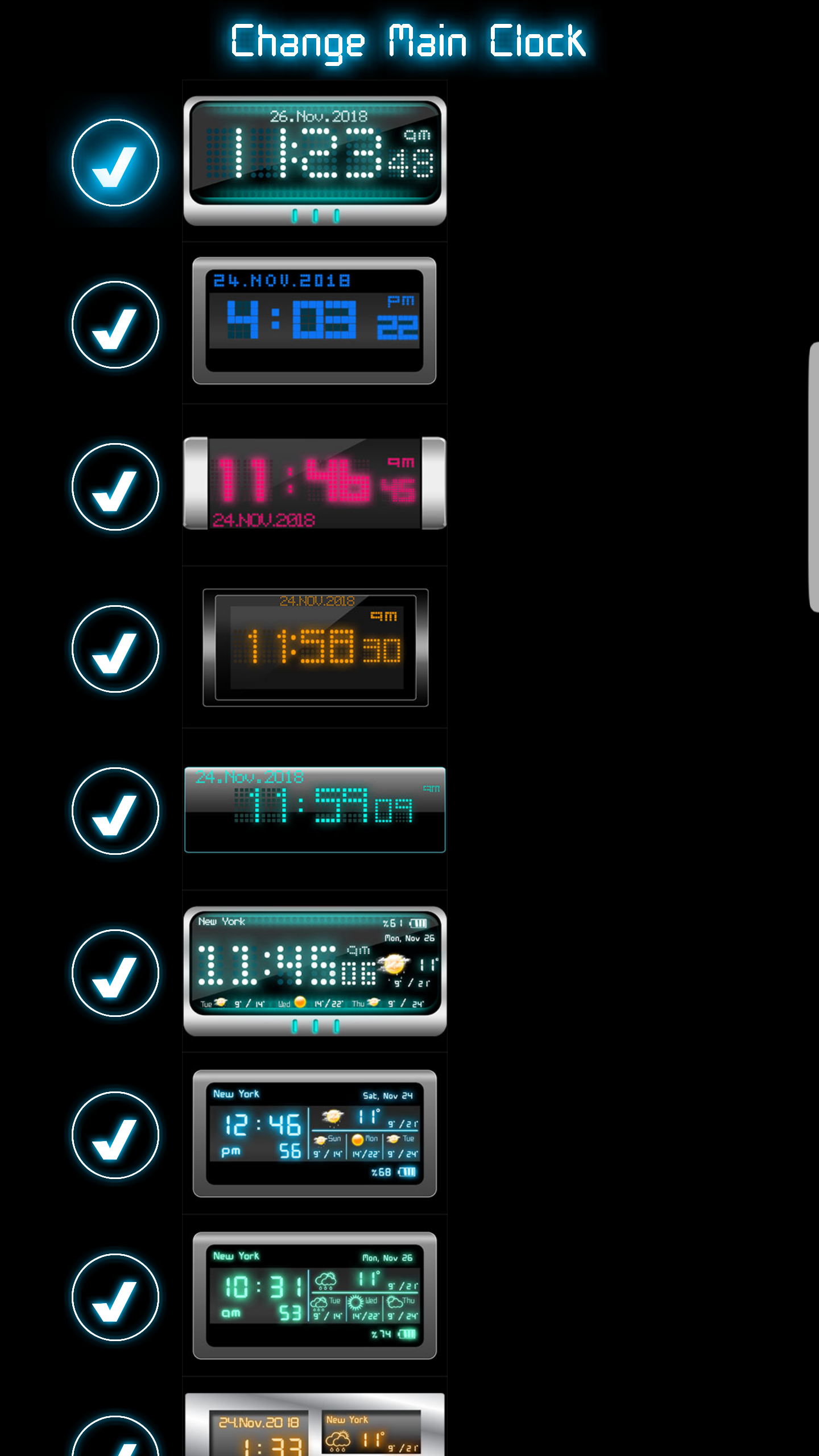 اسکرین شات 8 برنامه Digital Alarm Clock