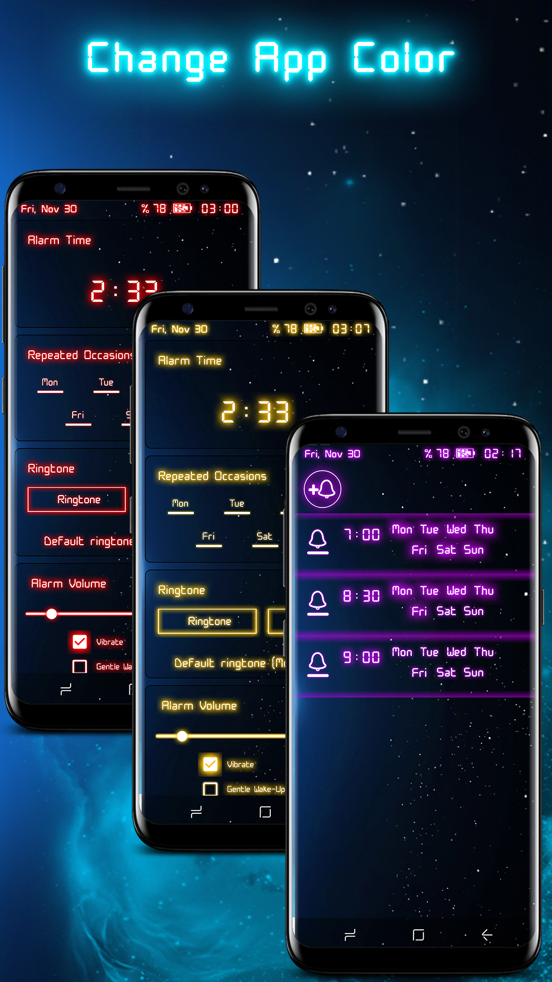 اسکرین شات 7 برنامه Digital Alarm Clock