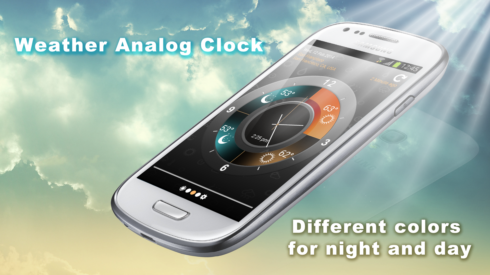 اسکرین شات 1 برنامه Weather Clock