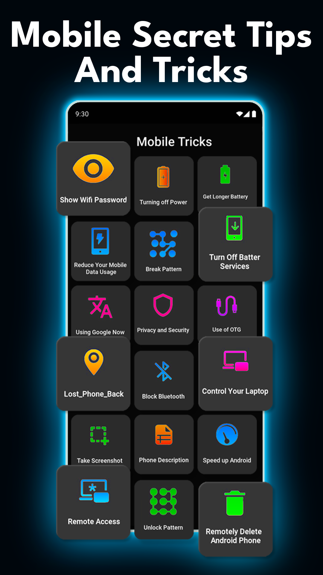 اسکرین شات 6 برنامه Secret Codes And Mobile Hacks