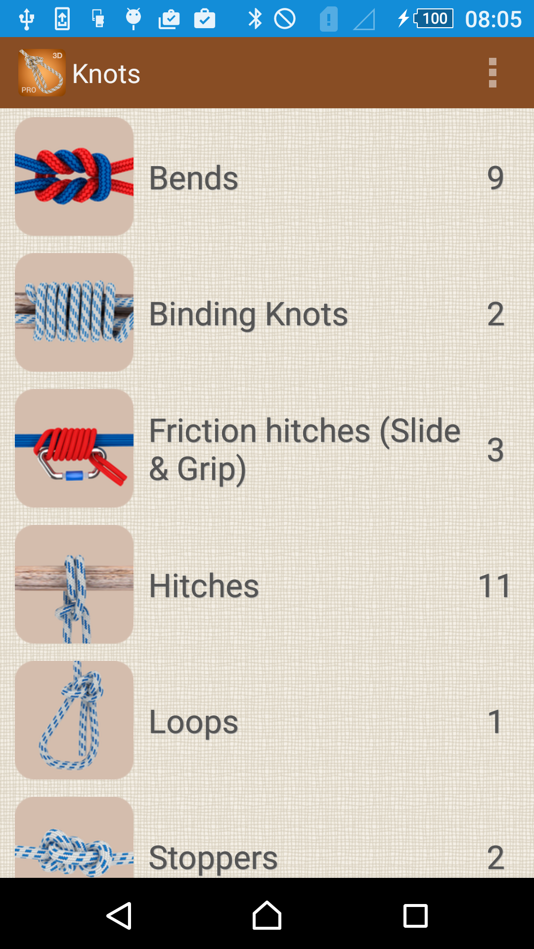 اسکرین شات 1 برنامه How to Tie Knots - 3D Animated