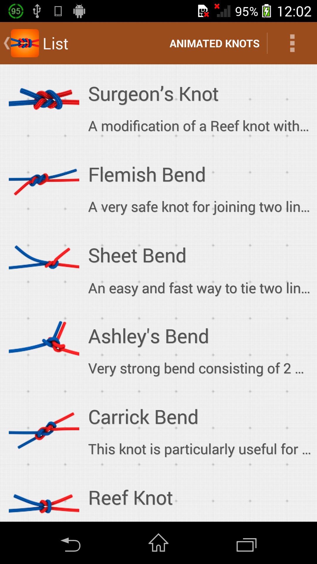 اسکرین شات 2 برنامه How to Tie Knots - 3D Animated
