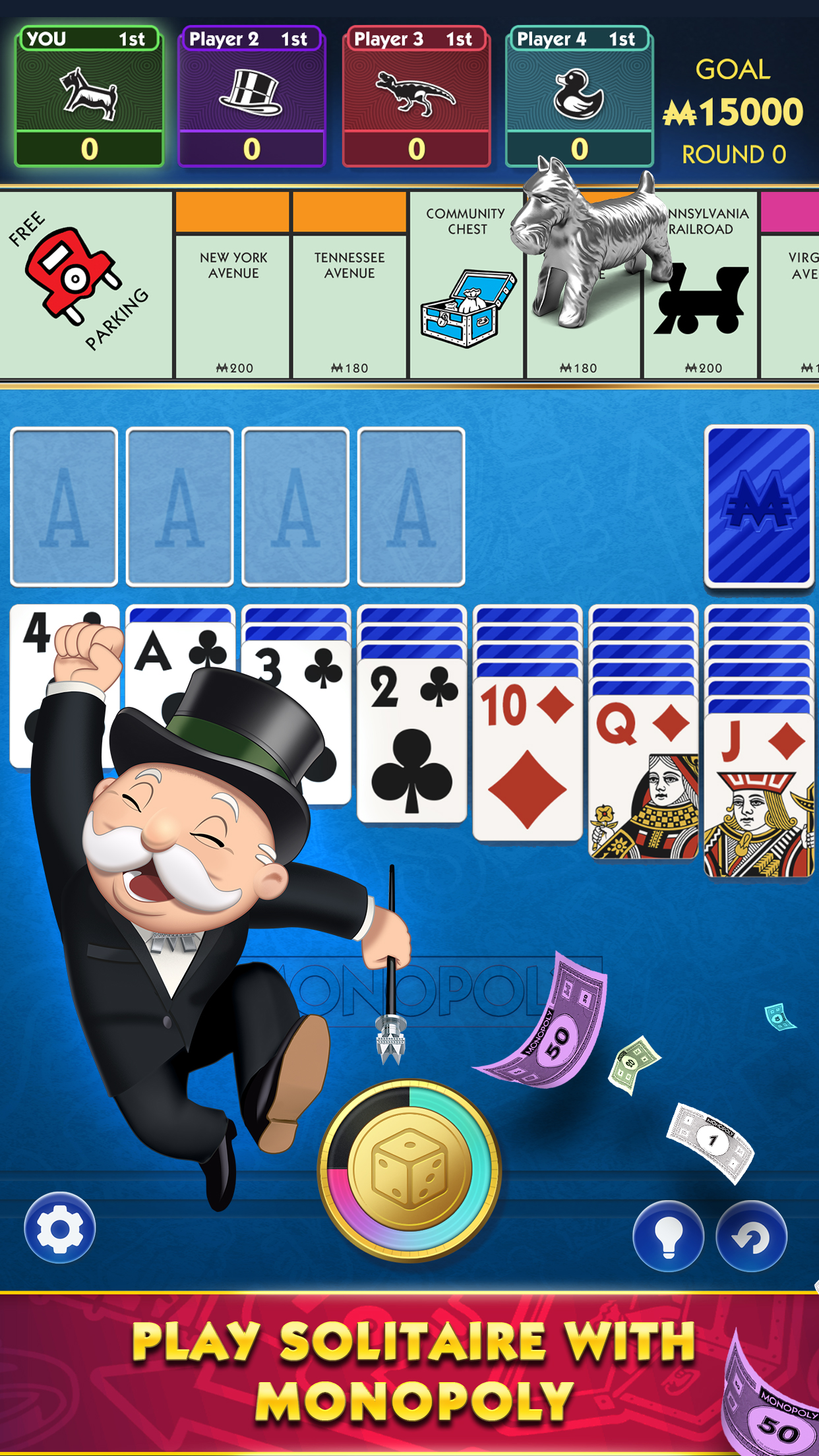 اسکرین شات 1 بازی MONOPOLY Solitaire: Card Games