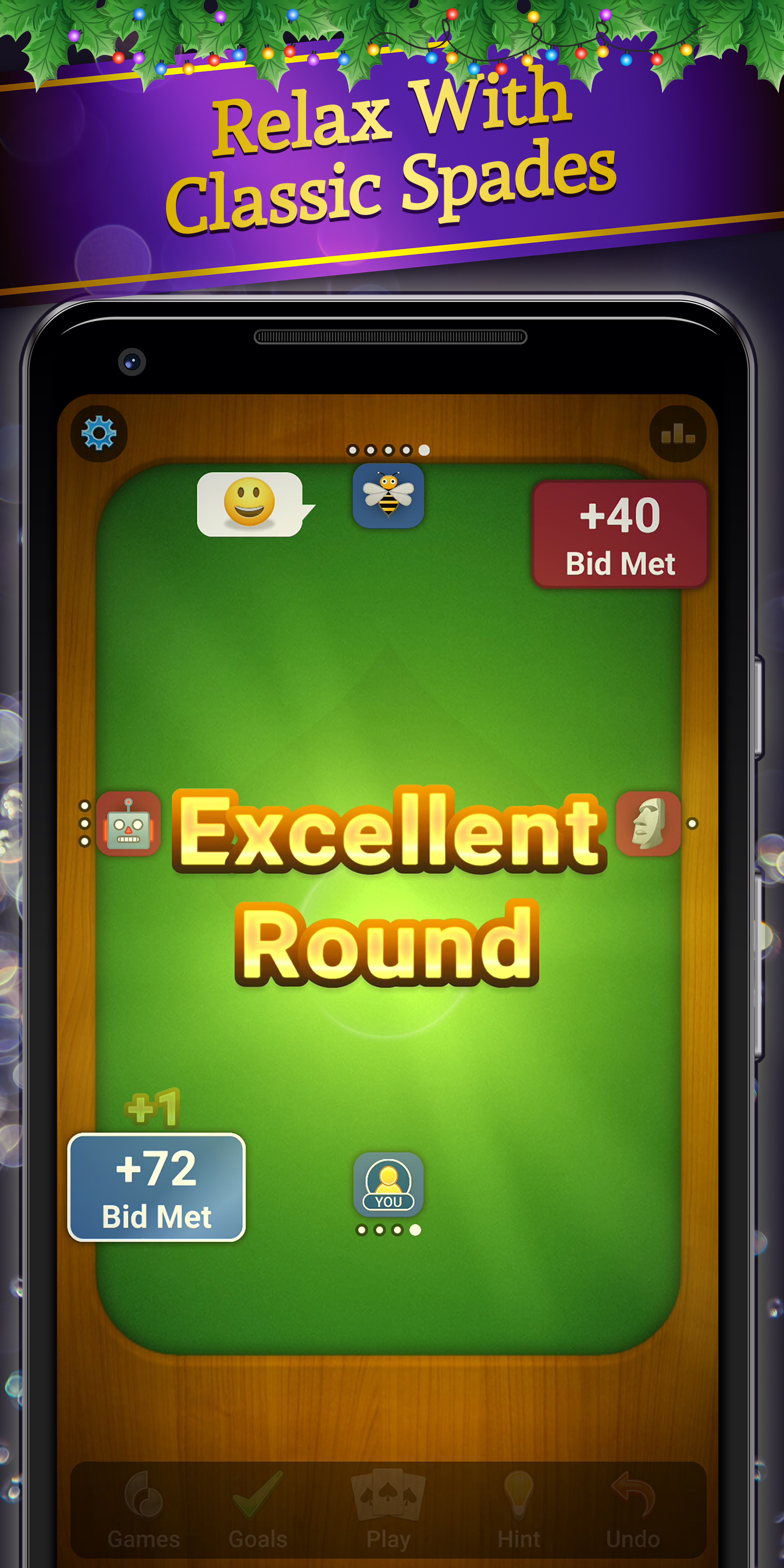 اسکرین شات 5 بازی Spades: Classic Card Games