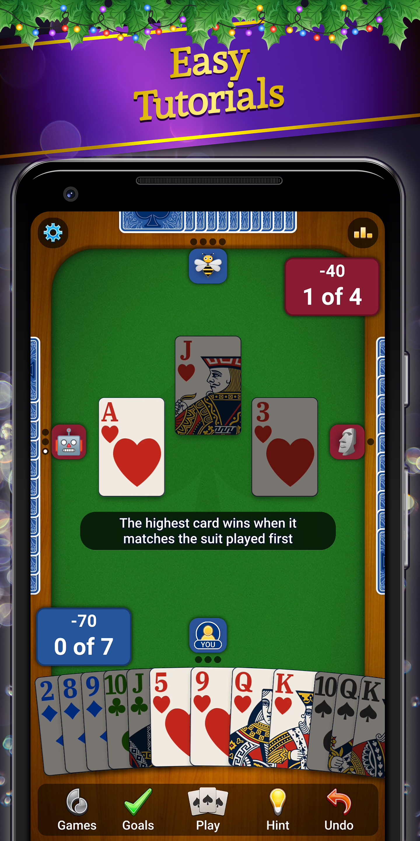 اسکرین شات 2 بازی Spades: Classic Card Games