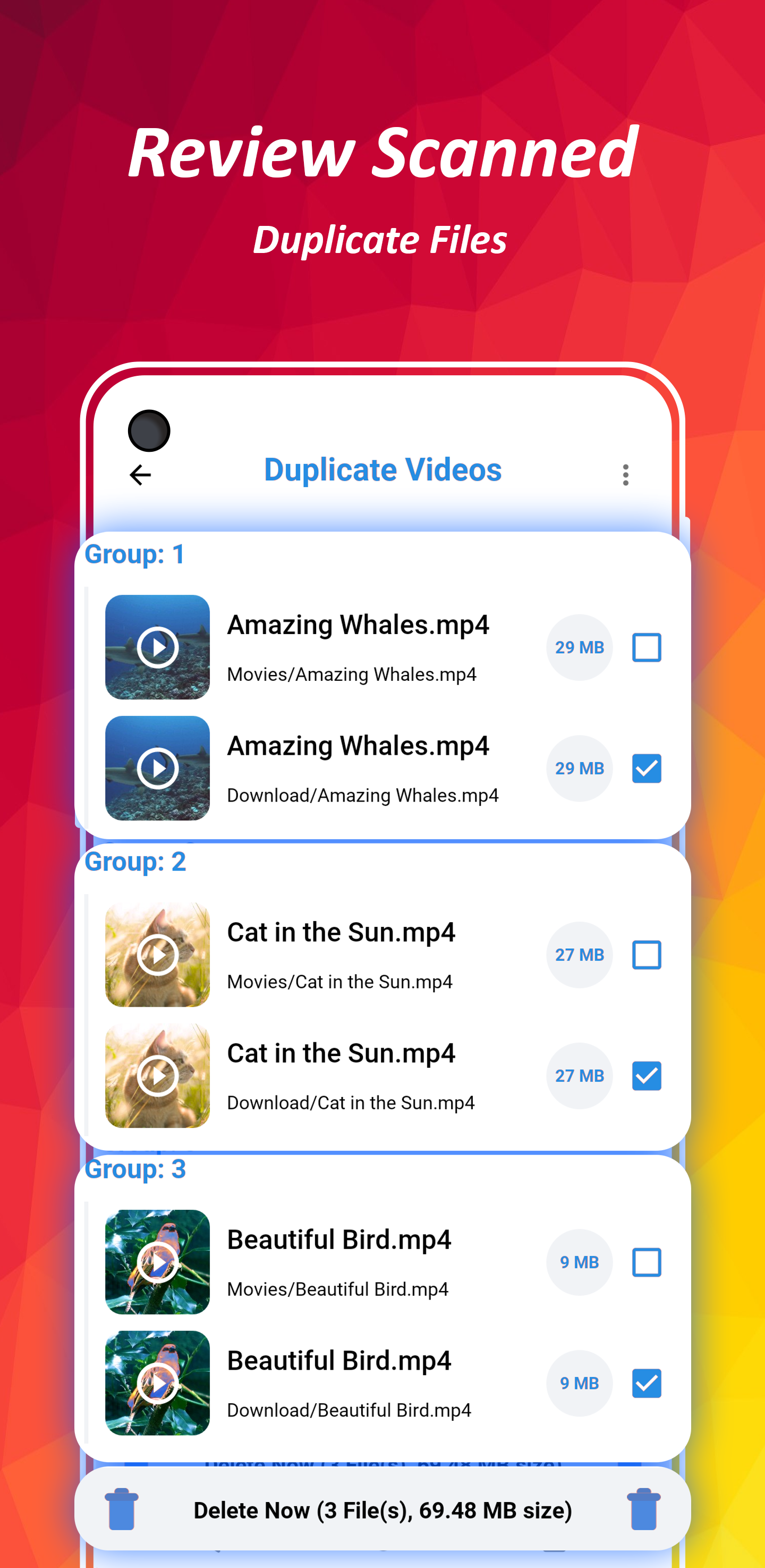 اسکرین شات 3 برنامه Duplicate Files Remover