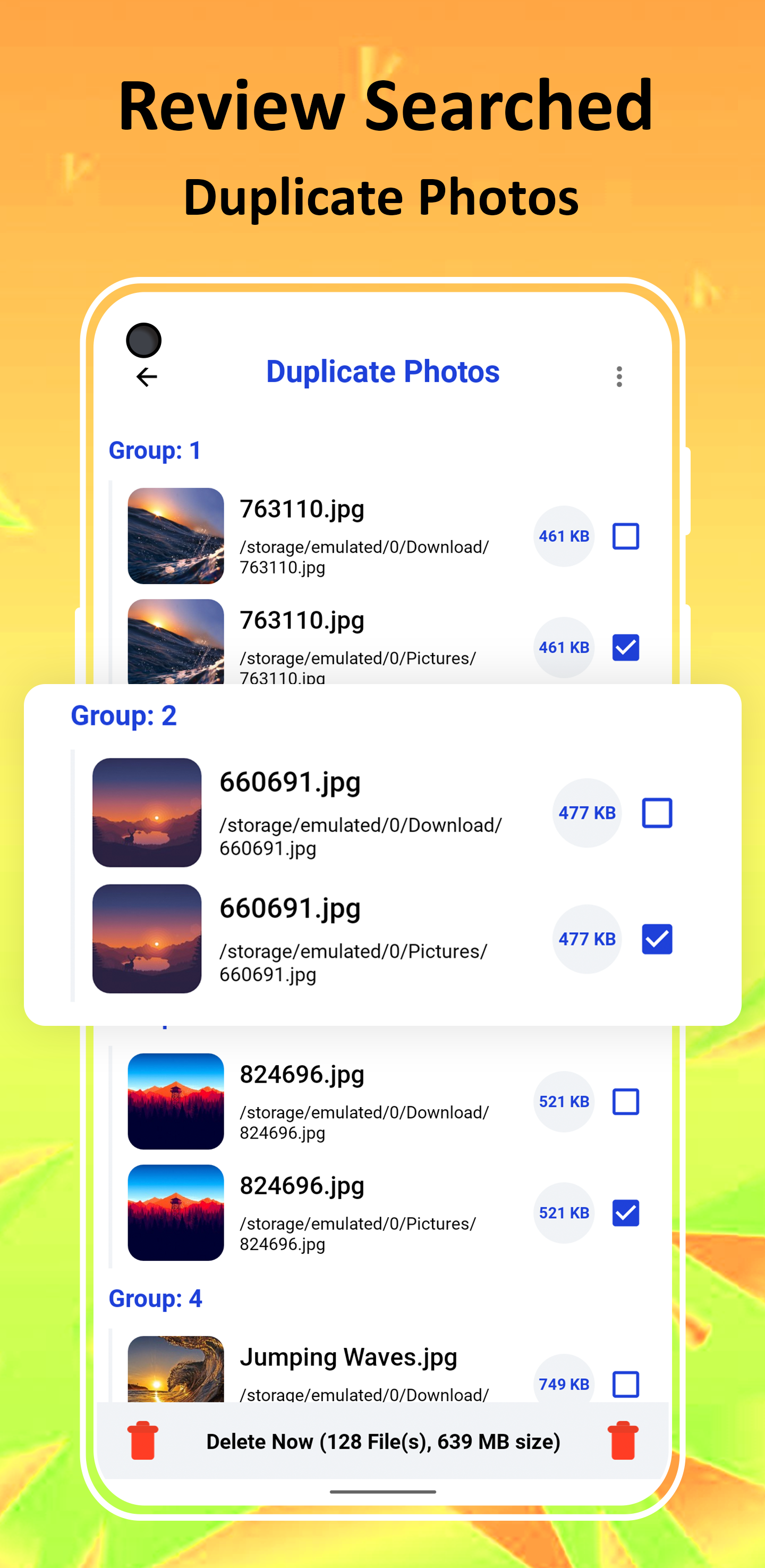 اسکرین شات 3 برنامه Duplicate Photo Files Remover