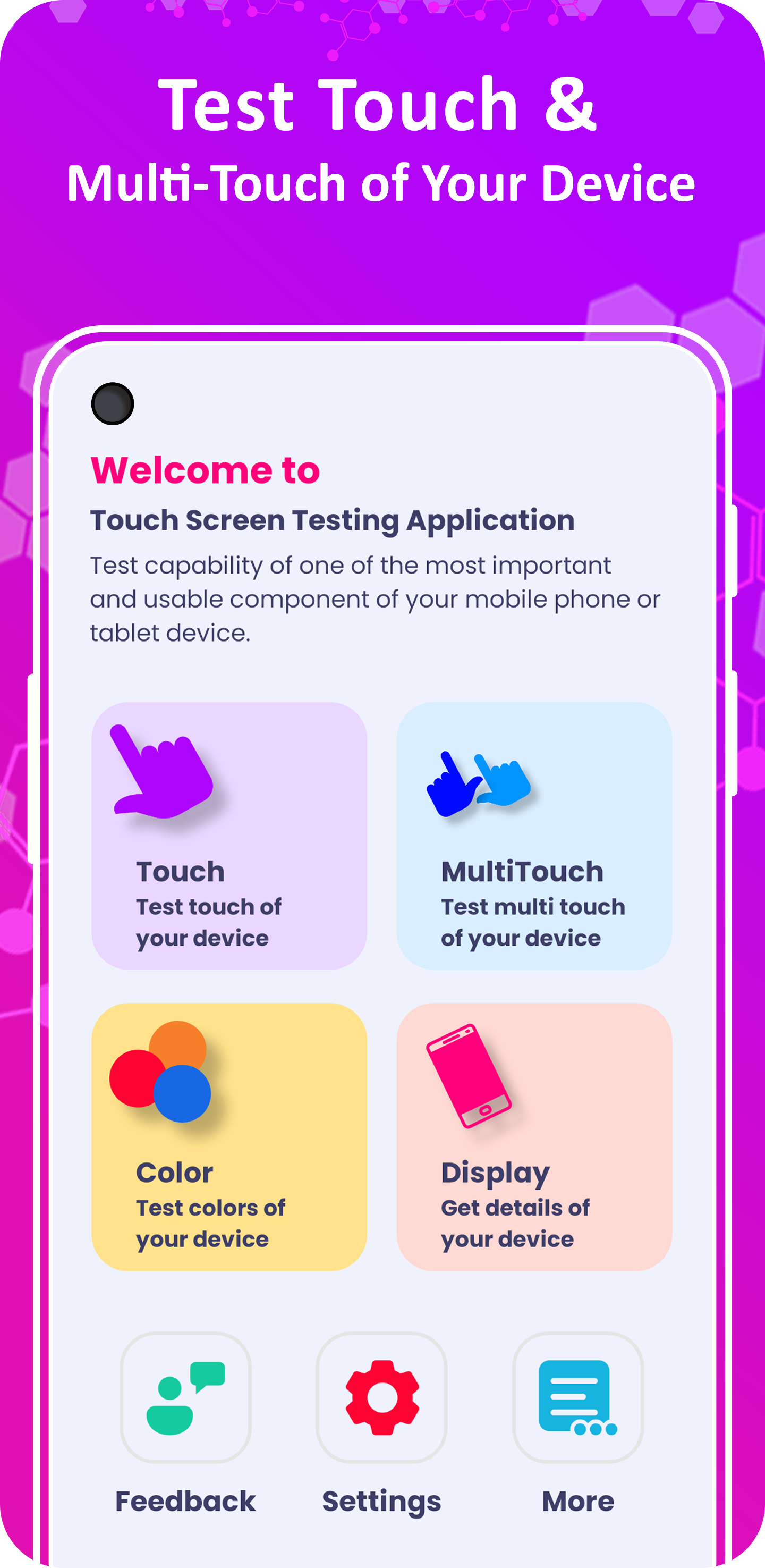 اسکرین شات 1 برنامه Touch Screen Test - Multi-Touc