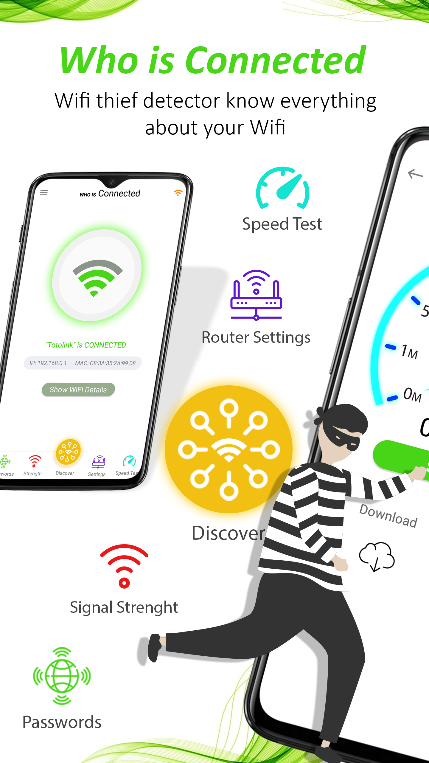 اسکرین شات 1 برنامه Who Use My WiFi?