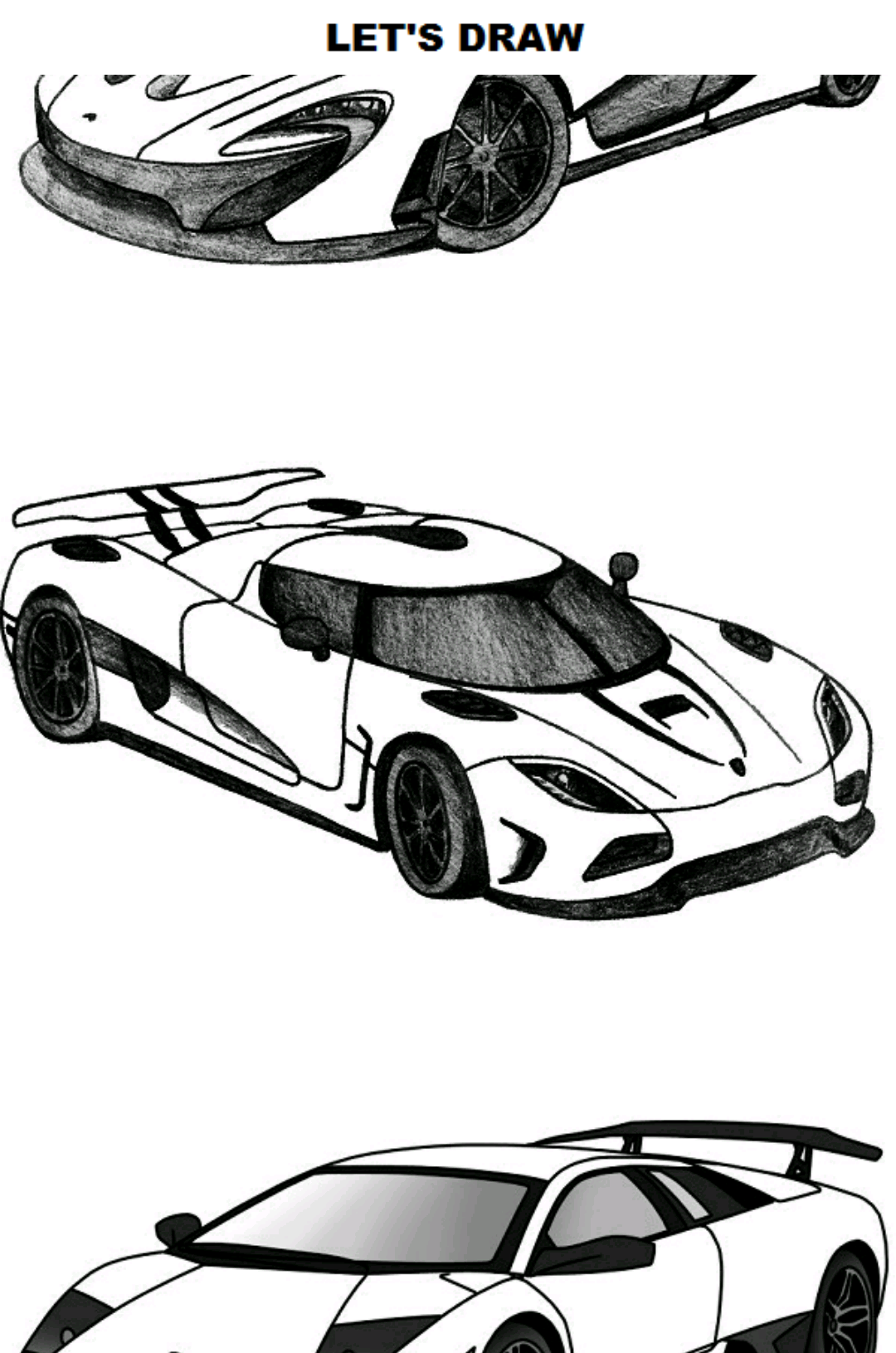 اسکرین شات 1 برنامه How to Draw Cars