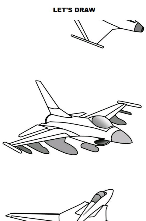 اسکرین شات 1 برنامه Draw Aircrafts: Jet