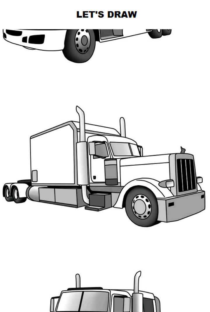 اسکرین شات 1 برنامه Draw Semi Trucks