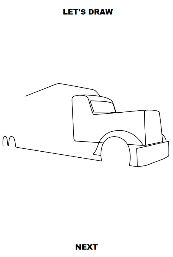 اسکرین شات 3 برنامه Draw Semi Trucks