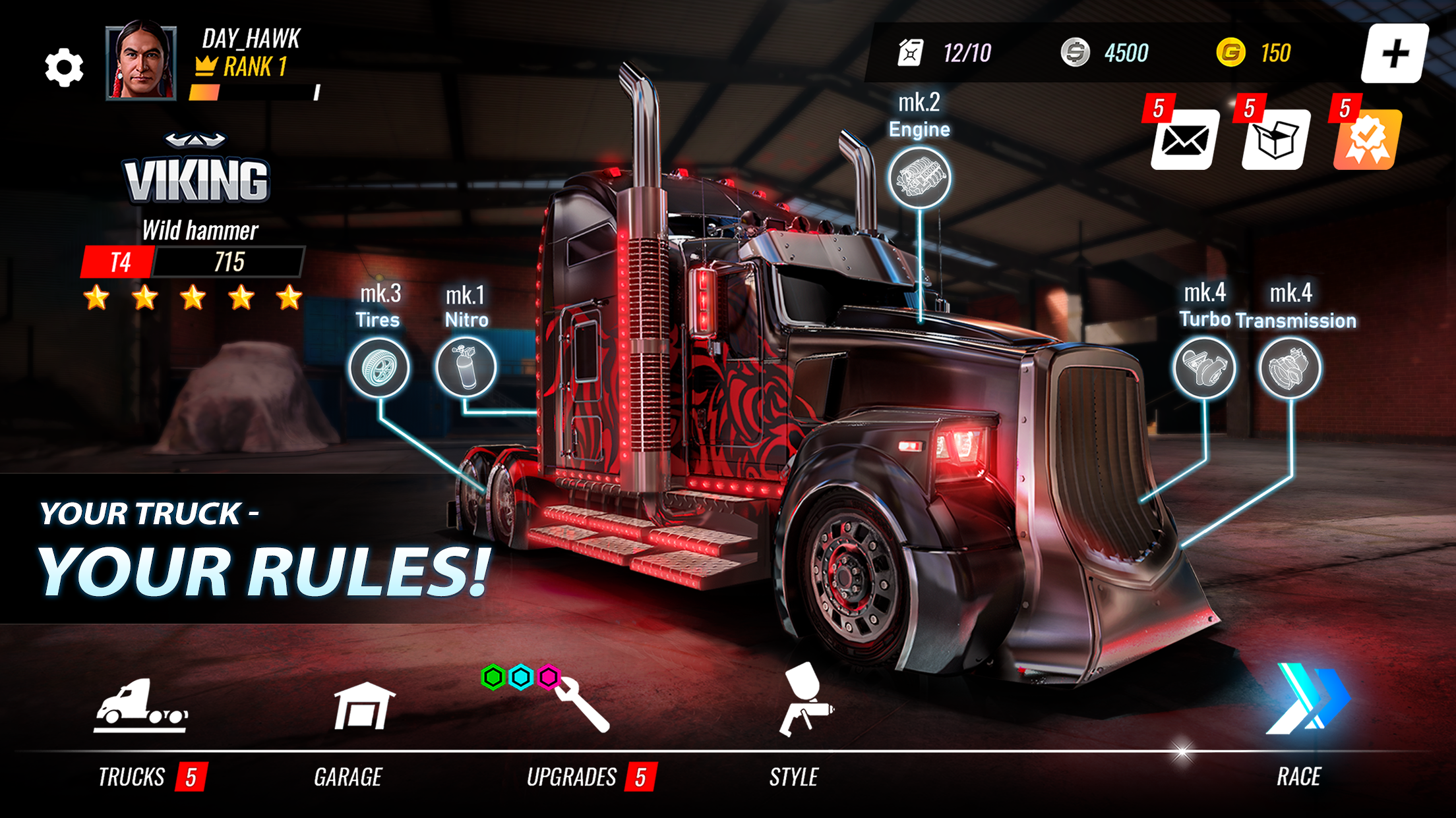 اسکرین شات 1 بازی Big Rig Racing: Drag racing