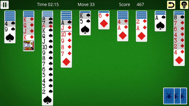 اسکرین شات 1 بازی Spider Solitaire King