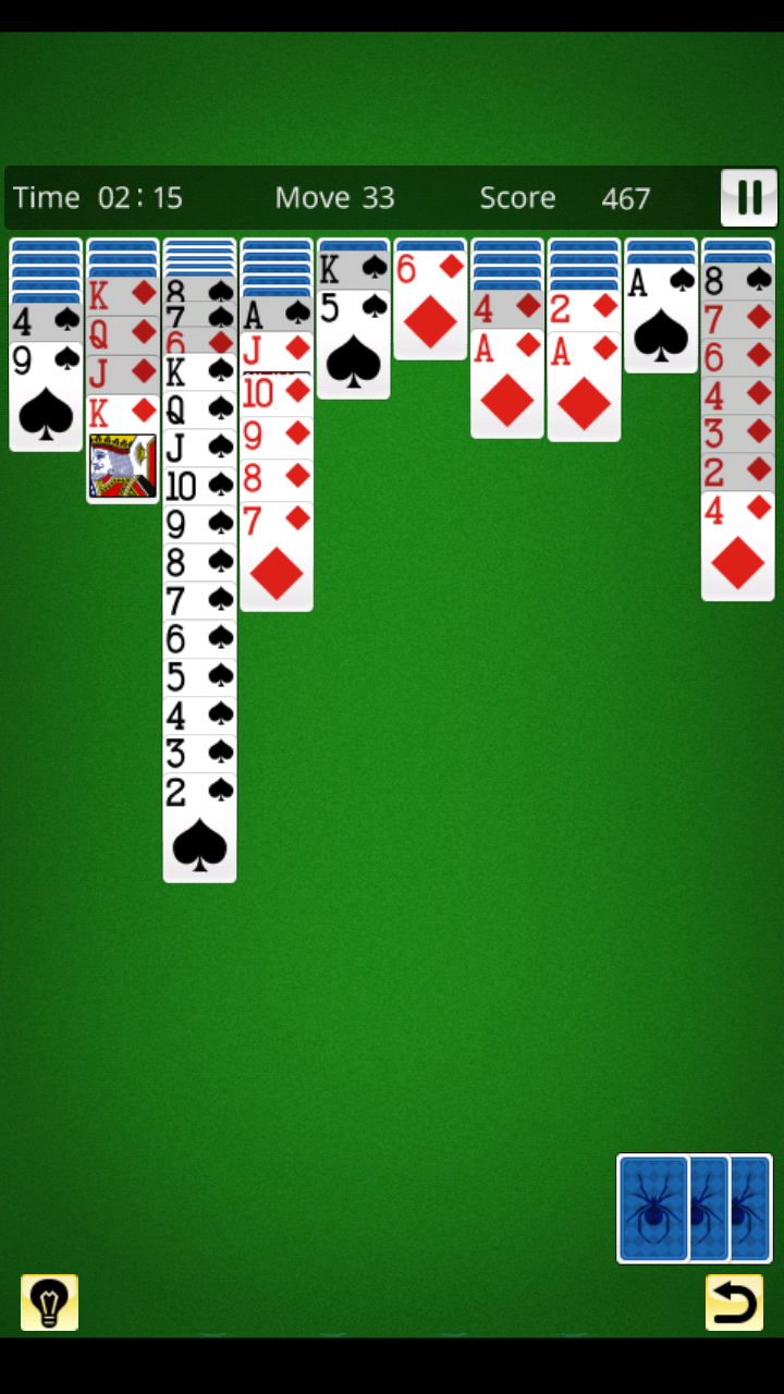 اسکرین شات 4 بازی Spider Solitaire King