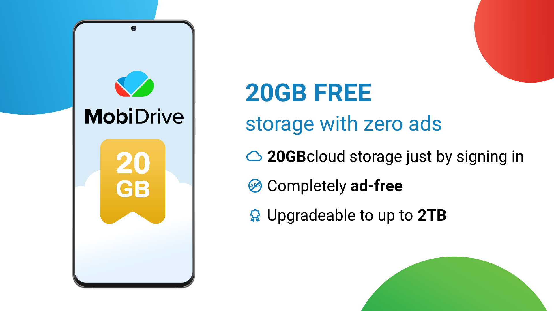 اسکرین شات 1 برنامه MobiDrive Cloud Storage & Sync