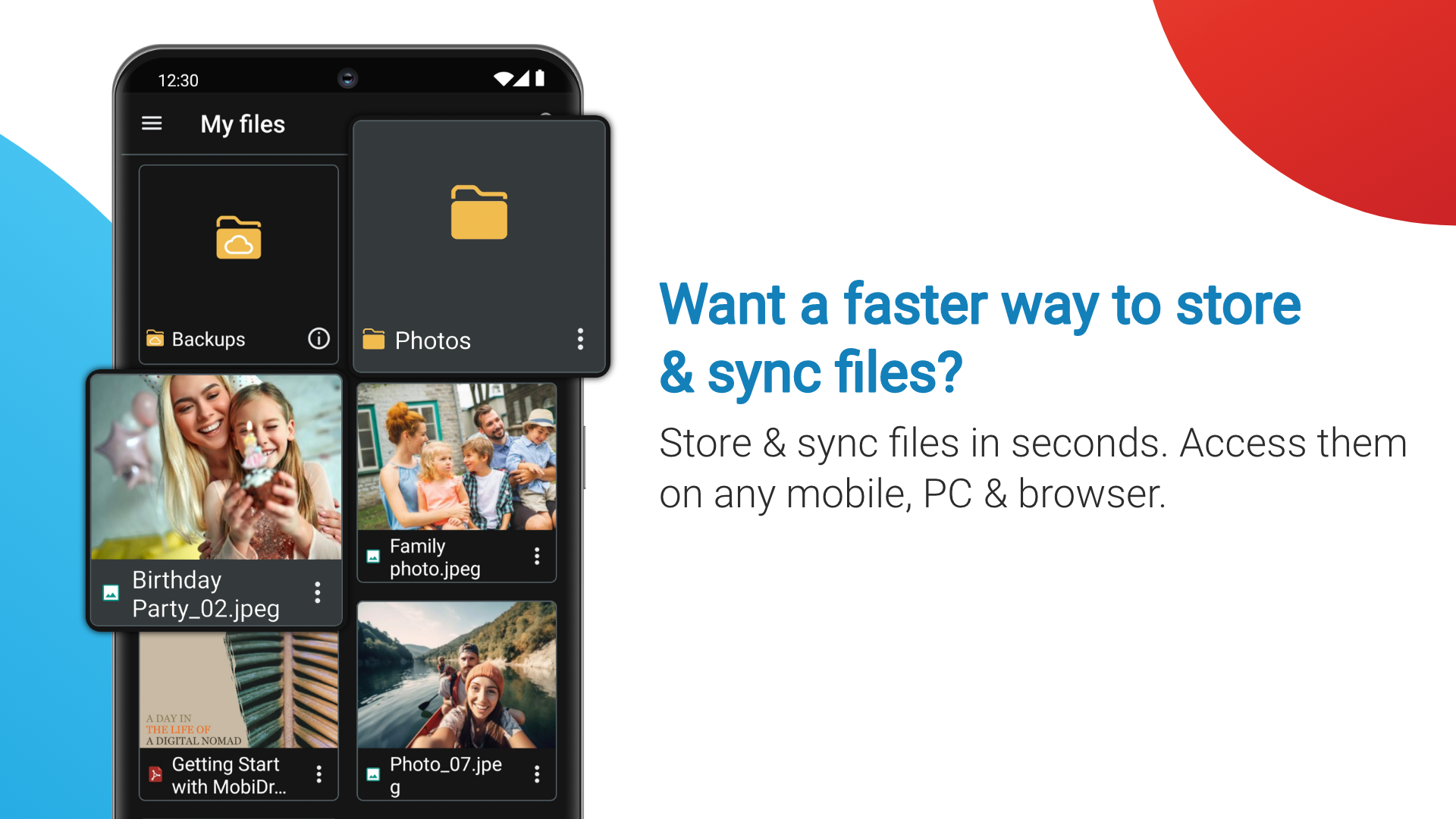 اسکرین شات 5 برنامه MobiDrive Cloud Storage & Sync