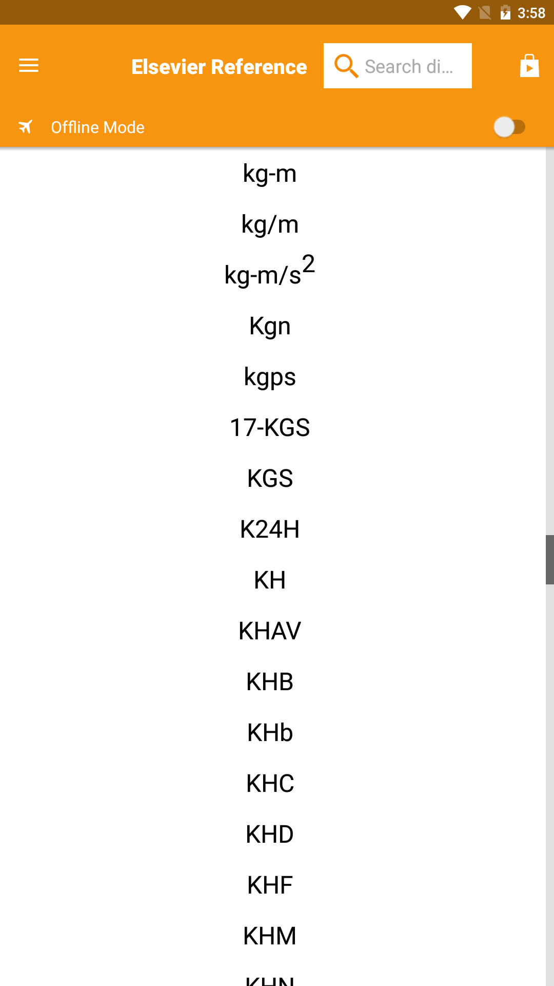 اسکرین شات 5 برنامه Dorland`s Medical Acronyms